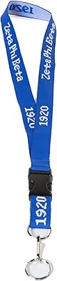 Zeta Phi Beta Sorority New Woven Embroidered Lanyard