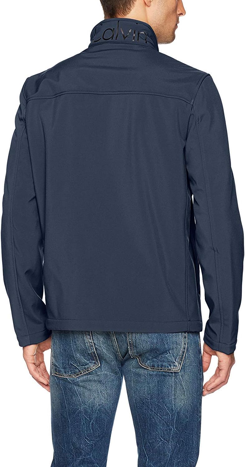 Calvin Klein Men's Water Resistant Soft Shell Open Bottom Jacket (Standard and Big & Tall)