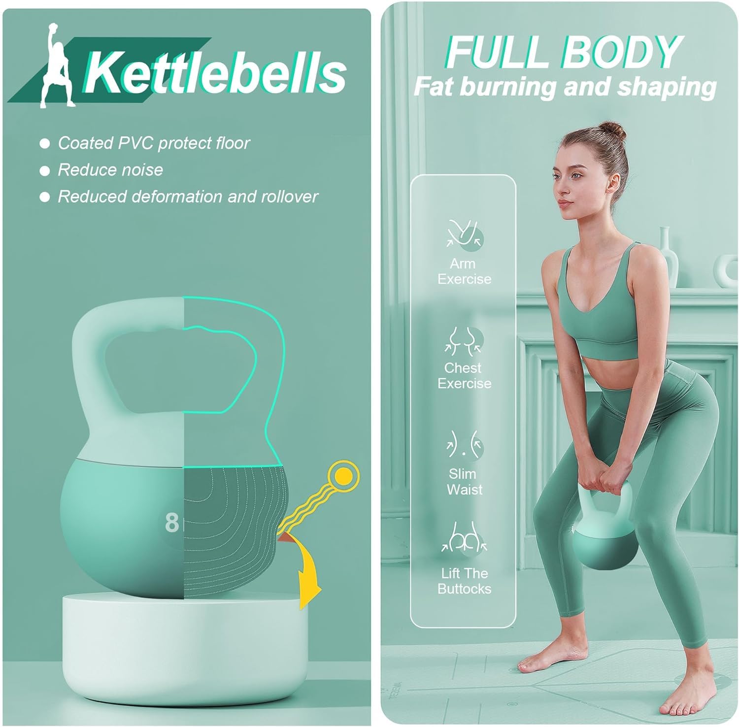 SDHYL Soft Kettlebell Kettlebell Workout für Frauen Männer für Training, Fitness Krafttraining zu Hause oder im Fitnessstudio