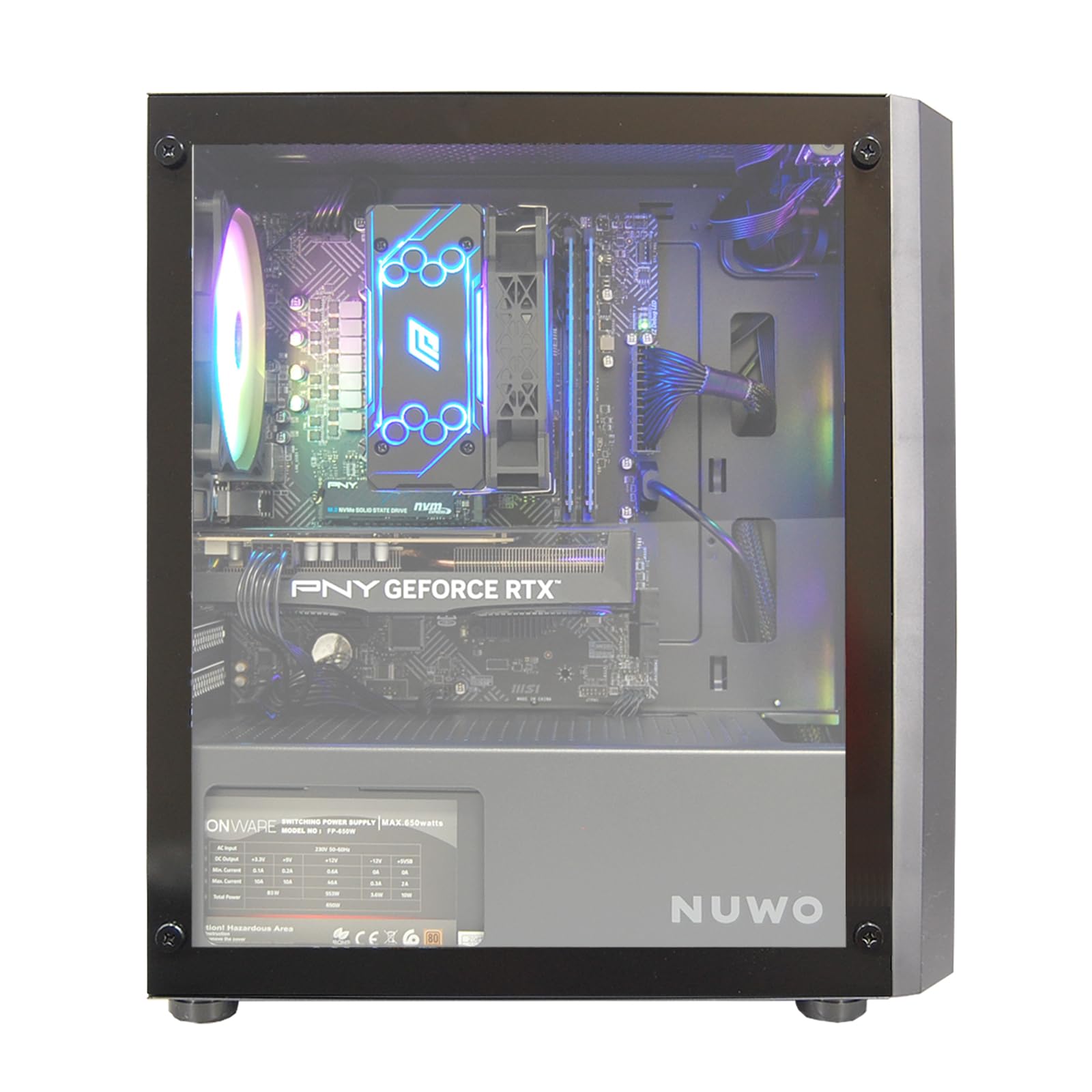 EXTREMEBIT PC Gaming Computer da Gioco Assemblato, Processore Core i5-9400, Memoria RAM 16GB DDR4, Disco SSD 1TB NVMe, Scheda Video Nvidia GeForce RTX 5050 8GB GDDR6, Win 11 PRO (Nero)
