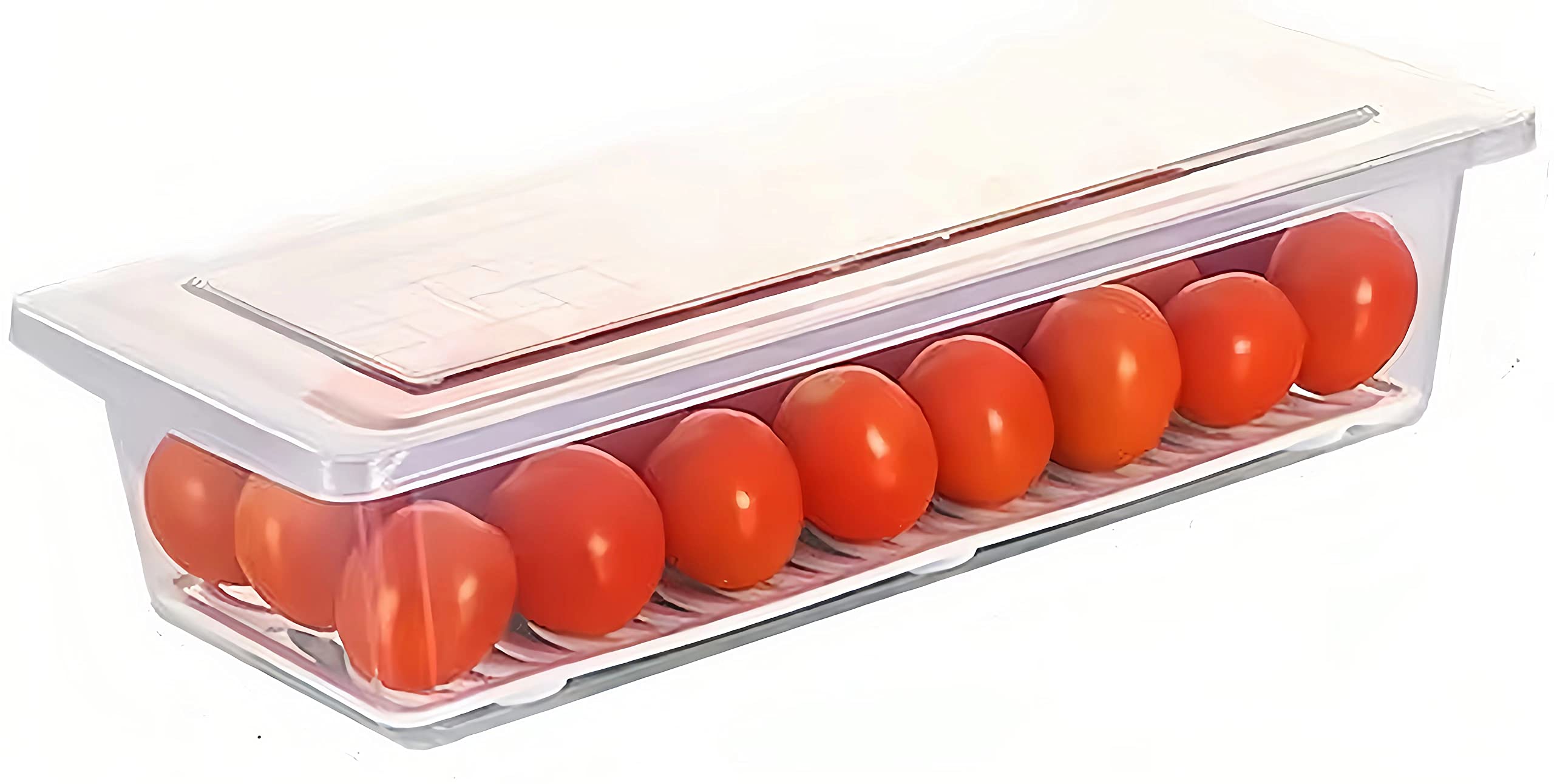 Wulikanhua Food Storage Container, Fridge Organizer Case With Removable Drain Plate Stackable Freezer Storage Containers Keep Fresh For Storing Fish, Meat, Vegetables (Small)