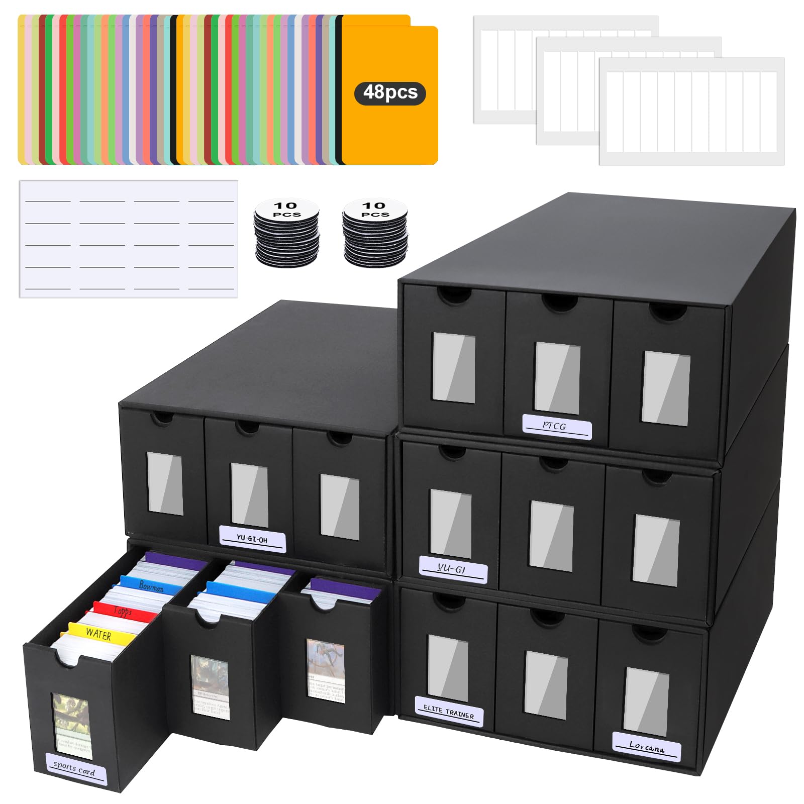 Amazon.com: ATPWONZ Trading Card Storage Box, 15000+ Cards Deck