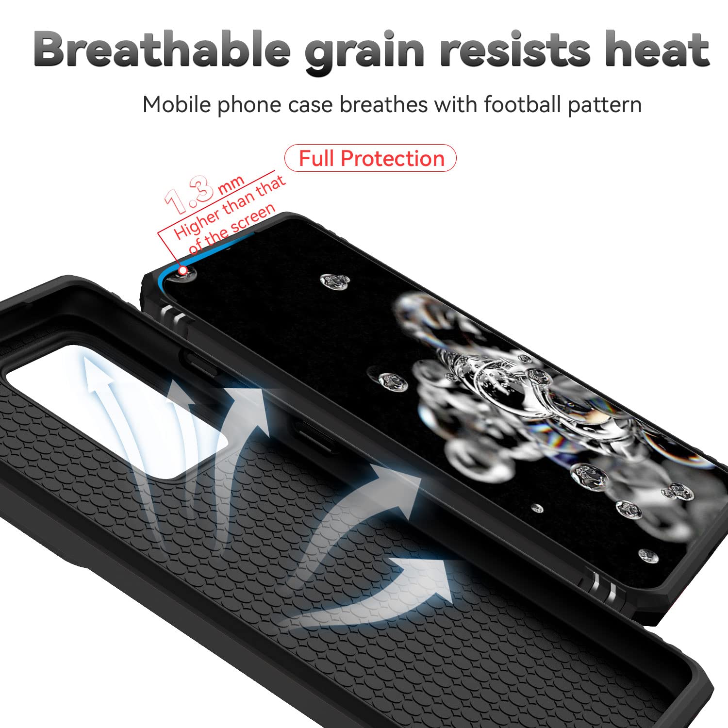 Jiyu Funda Compatible con Samsung Galaxy S20 Ultra 5G Carcasă Armor Militar Cubierta de Cámara Deslizante Proteger Fundas con 360 Full Protección Anillo Soporte Silicona Estuche Cover Case,Negro — view 7