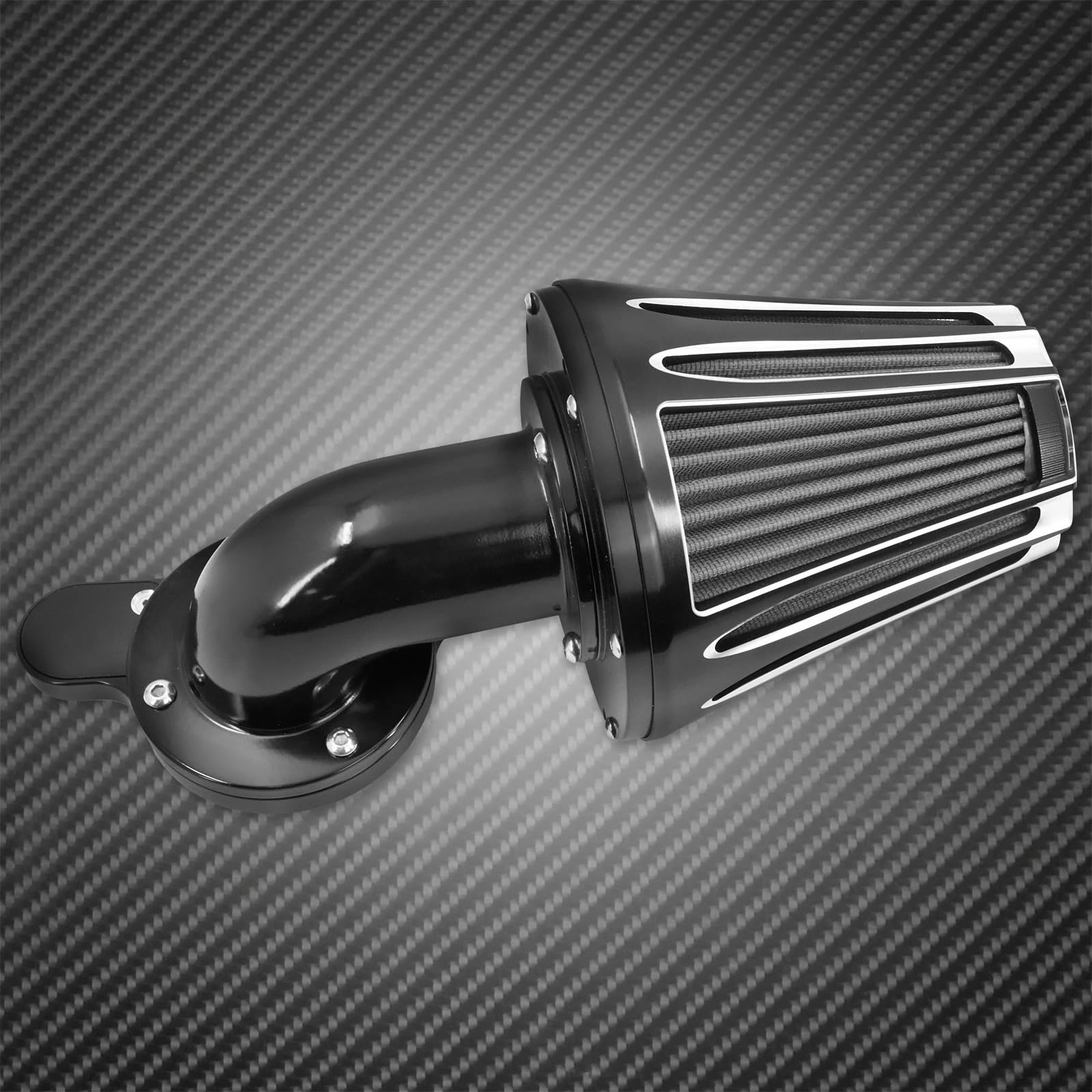 Filtr powietrza CNC do motocykla pasujący do Harley Sportster XL 1200 883 48 72 Dyna Touring Softail Fat Boy CVO Electra Road Montaż uniwersalny Filtr stożkowy z pochyleniem‌(Air Cleaner A)