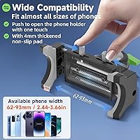 Vista 6 de HEMMOTOP Suction Cup Car Phone Mount, 12 in Heavy Duty Metal Cell Phone Holder for Windshield, 360° Rotation Vacuum Magic Arm for iPhone All