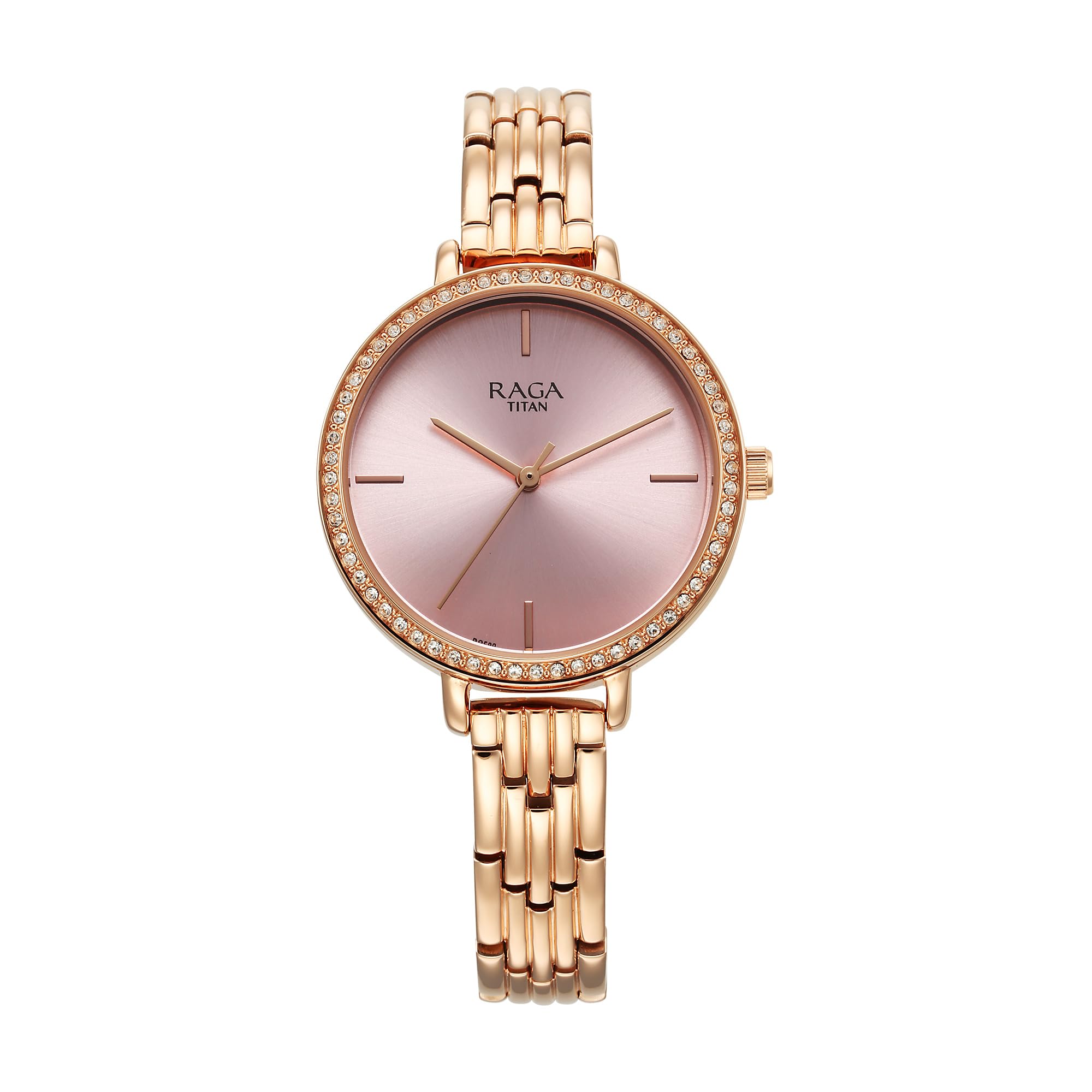 Titan Raga Showstopper Quartz Analog Pink Dial Metal Strap Watch for Women-95286WM01 (B0CVV2LHCJ) Amazon Price History, Amazon Price Tracker