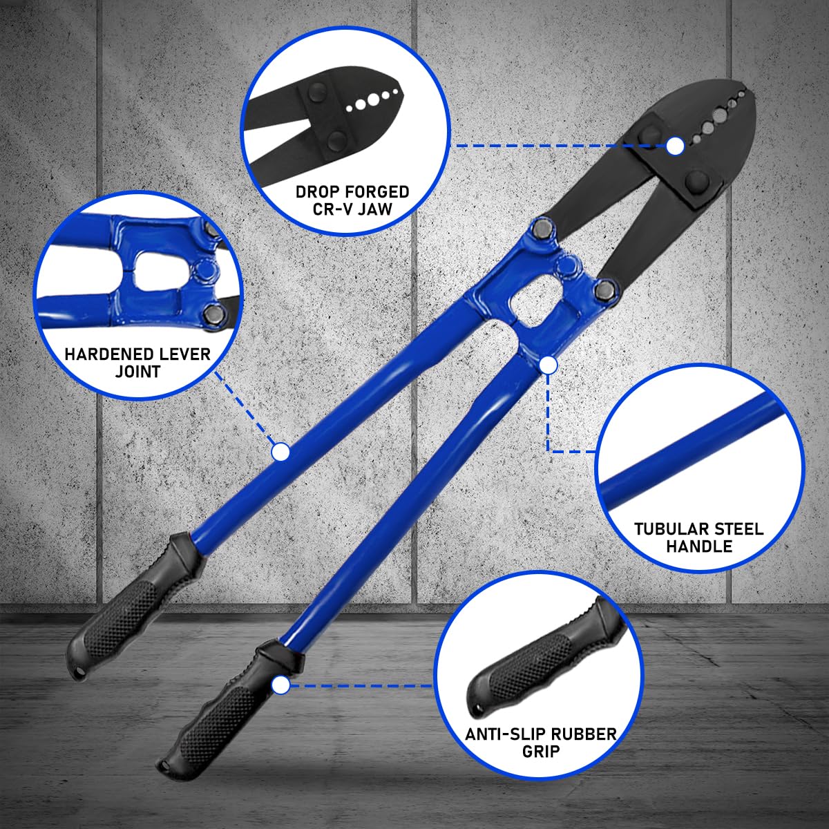 Alicates de crimpado de cuerda de alambre, crimpadora manual de 24 pulgadas, herramienta de estampado de 5 cavidades de 1/16 pulgadas, 3/32 pulgadas, 1/8 pulgadas, 5/32 pulgadas, 3/16 pulgadas,