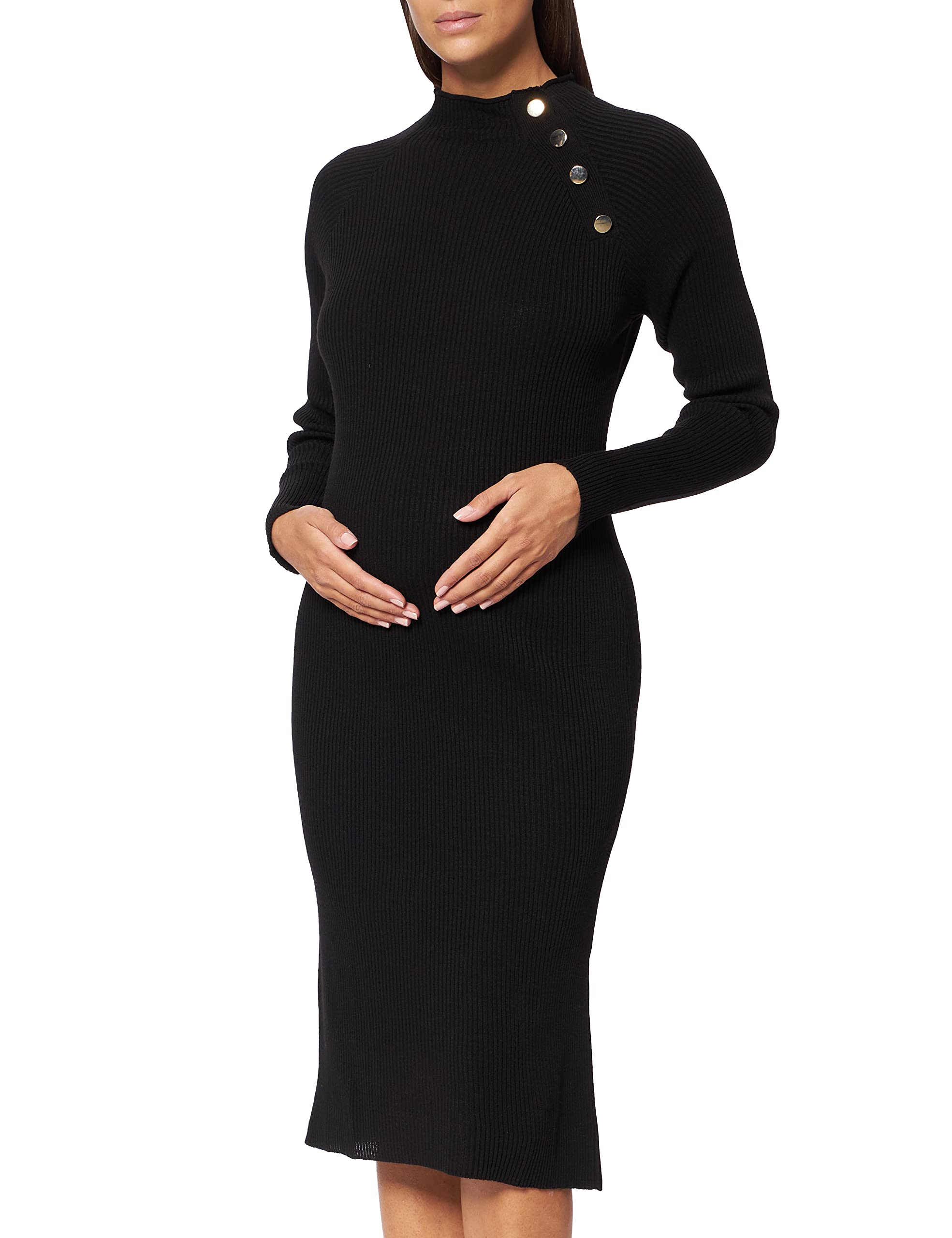Bubbleroom KNOT RIB DRESS - Vestito di maglina - brown/marrone