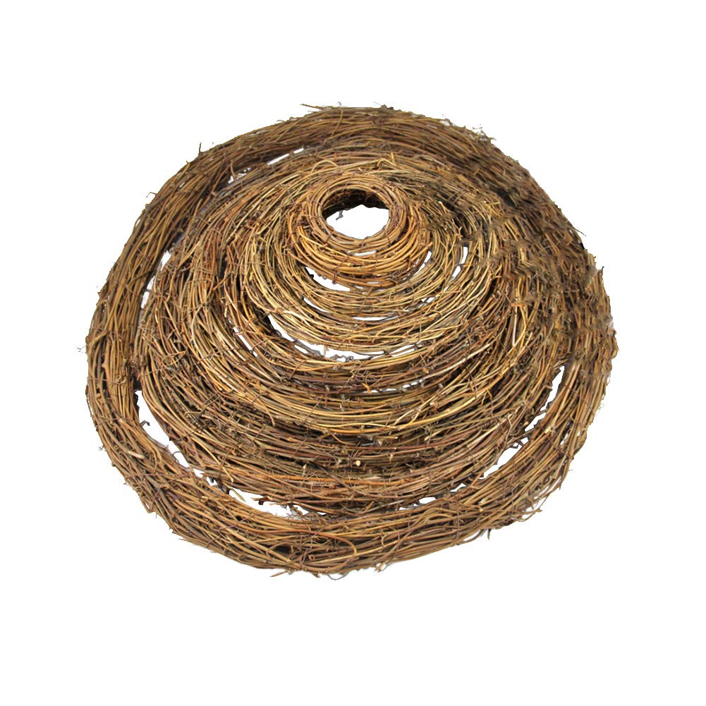 Bluelanss Retro Christmas Wreath Grapevine Wreath Dry Rattan Natural Wreath DIY Crafts Natural Grapevine Wreaths for Xmas Door/Wall Decor Hand-Woven Halloween Wreath 8cm