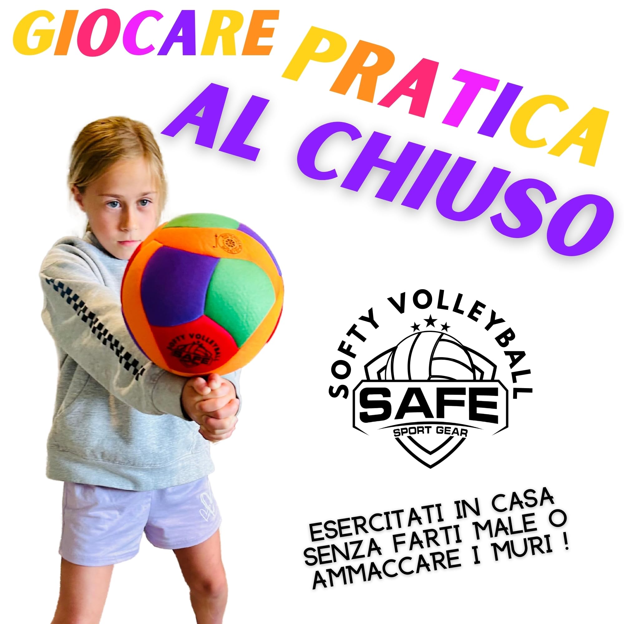 Softy Volleyball - Super Morbido, Progettato per un Gioco Senza Dolore - Fantastico Pallone da Pallavolo Indoor per Bambini con Sensazione e Rimbalzo Realistici