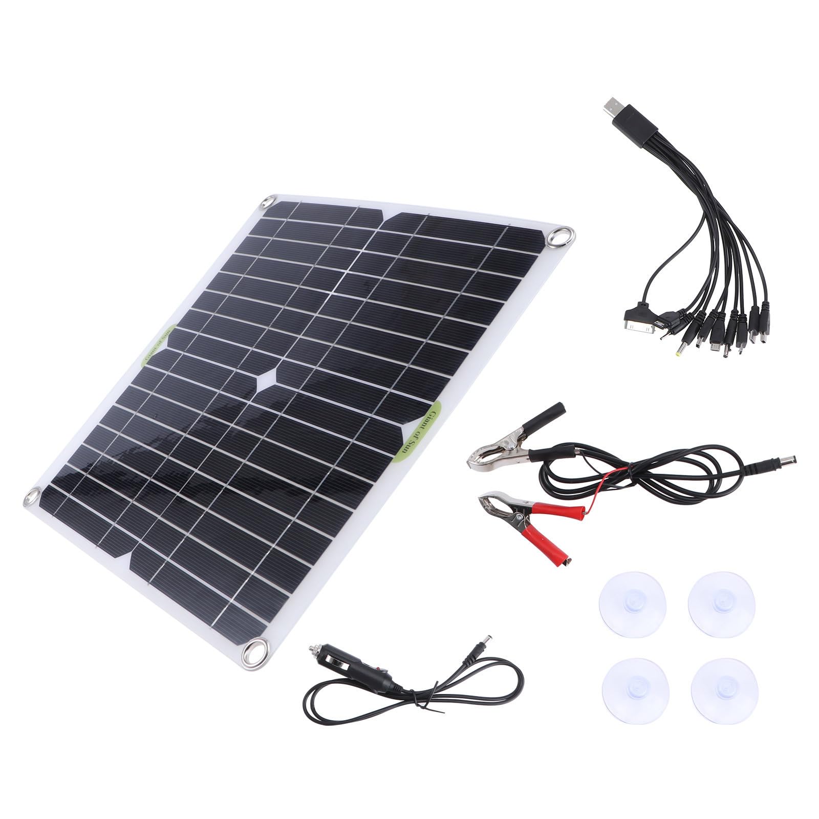 Pannello Solare Monocristallino 200w Nero per Esterni | 12v Caricabatterie, Facile da Trasportare, Resa Elevata, per Viaggio e Campeggio