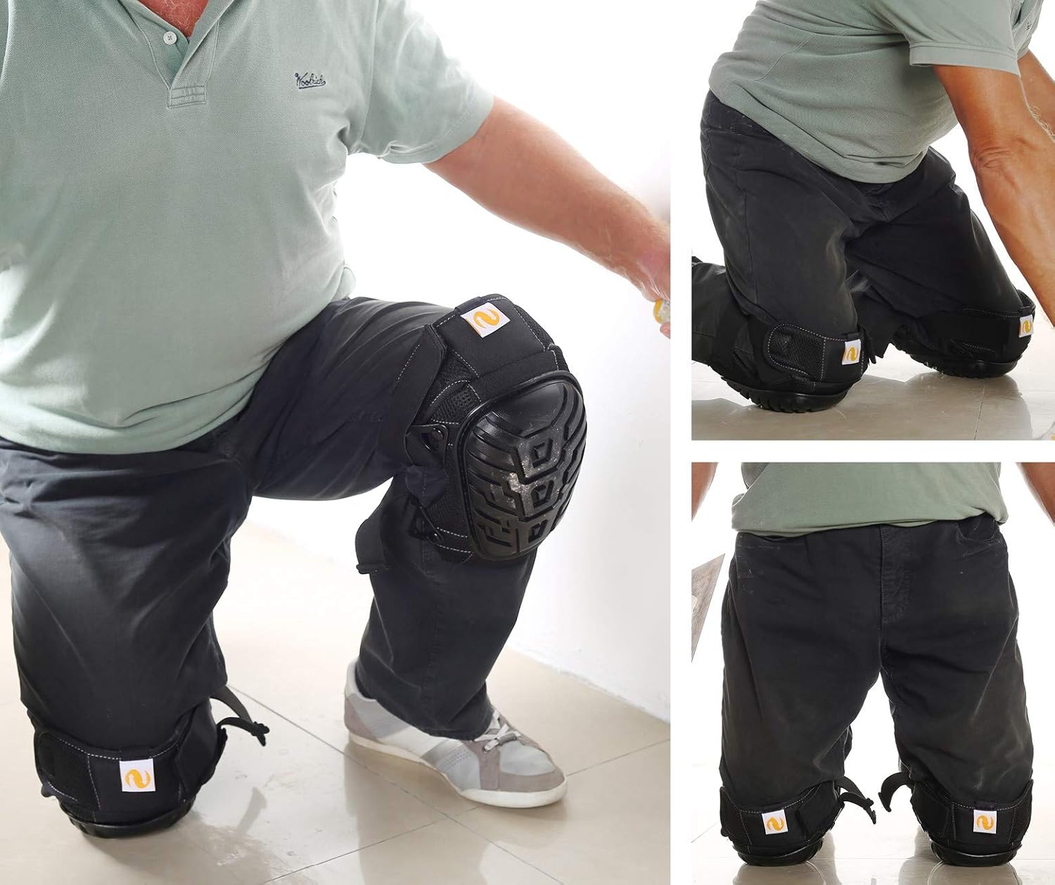 Exclusive Discount 50% Price Heavy Duty Knee Pads for Work - With Comfortable Gel Cushion and Strong Triple Resistant Straps - Kneepads for Men and Women - To use in Gardening Cleaning Flooring Carpentry Construction Welding