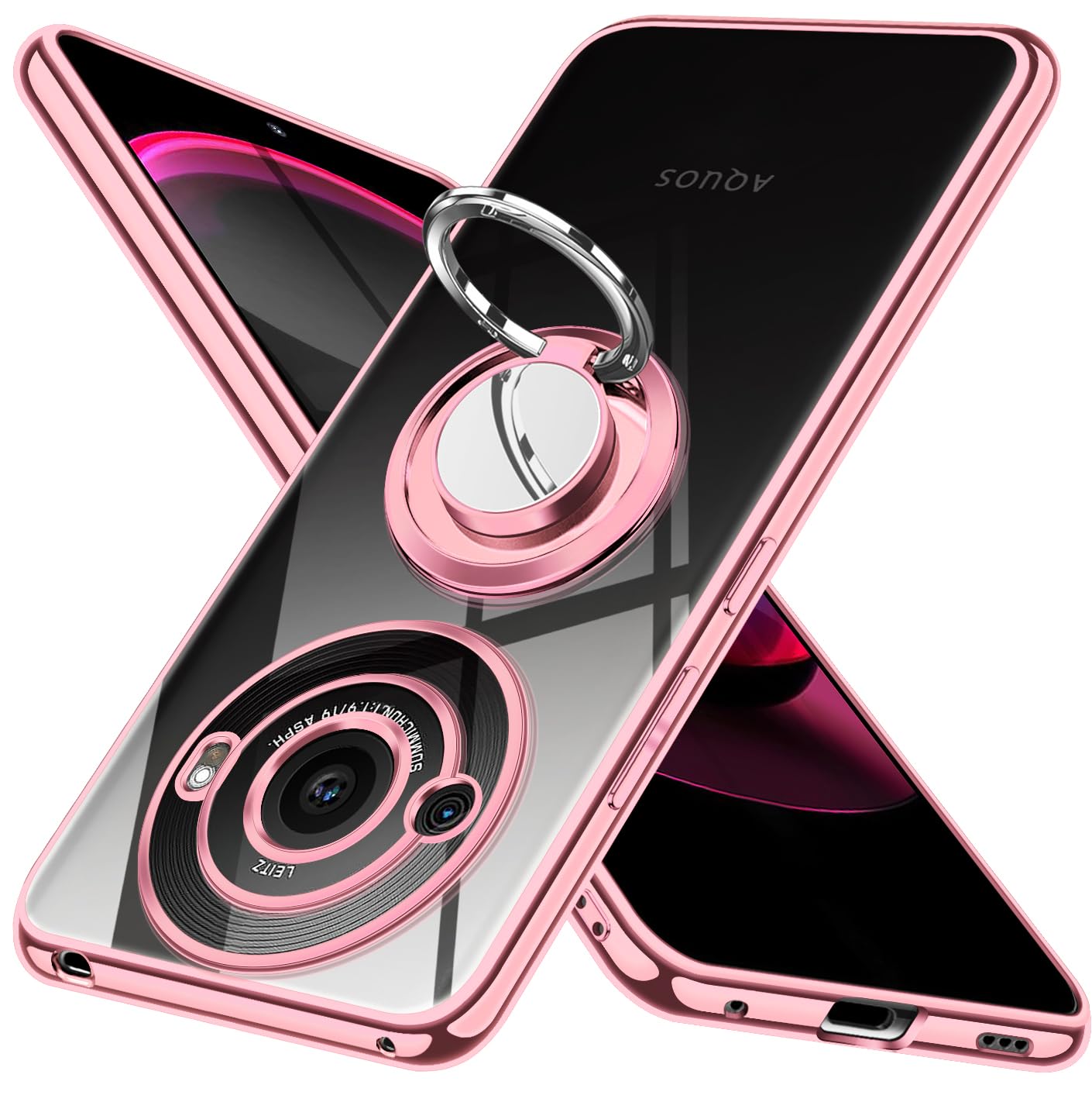 Amazon.co.jp: AQUOS R8 pro ケース リング SH-51D カバー 透明