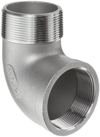 Stainless Steel 316 Cast Pipe Fitting, 90 Degree Street Elbow, Class 150, 3/4" NPT Male X Female