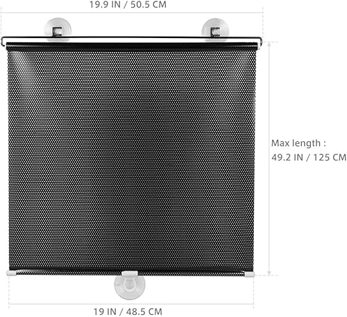 Miniatura 3 de Persianas enrollables opacas con ventosas, 49, 20.9 x 18.9 in, para puertas de Windows, cortinas de oscurecimiento de la habitación, persianas para