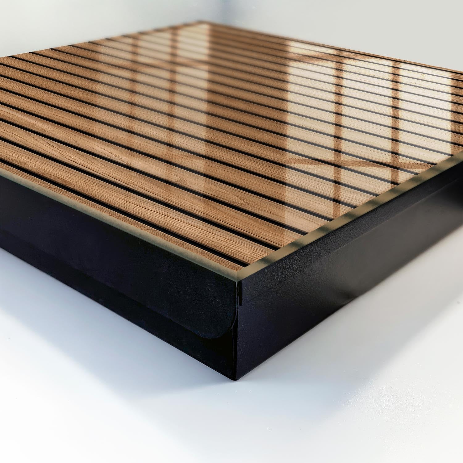 Portachiavi da muro 30x30 cm pannelli di legno Porta Destra Nero | Appendiabiti | Bacheca | Vetrinetta | Nicchia | Casellario | Armadio | Gancio | Quadro | Mobiletto | Contenitore | Supporto