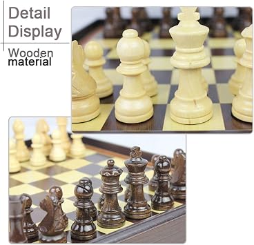 Wood Chess Set Portable Game of 31315.3cm Box Chessboard King Height 6.2cm