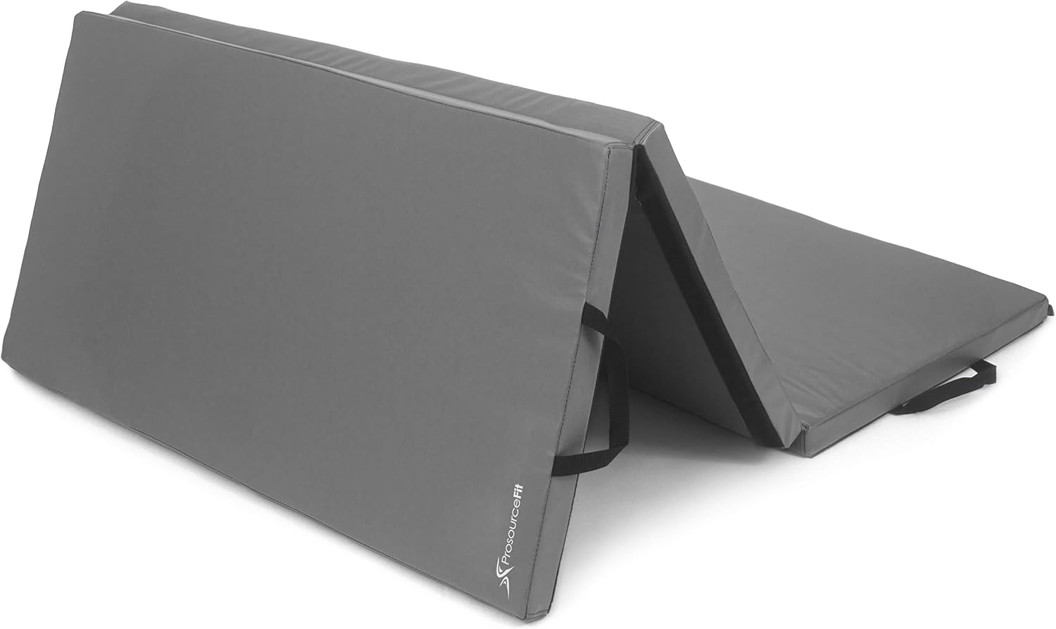 Prosource Fit Tri-Fold Folding Thick Exercise Mat 6’x4’ with Carrying Handles for Tumbling, Martial Arts, Gymnastics, Stretching, Core Workouts