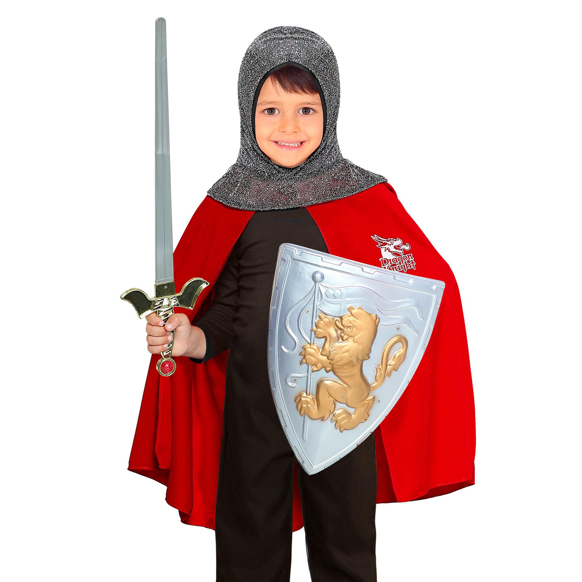 Image secondaire de Costume Enfant Chevalier avec Cape et Couvre-Chef - Fête à Thème
