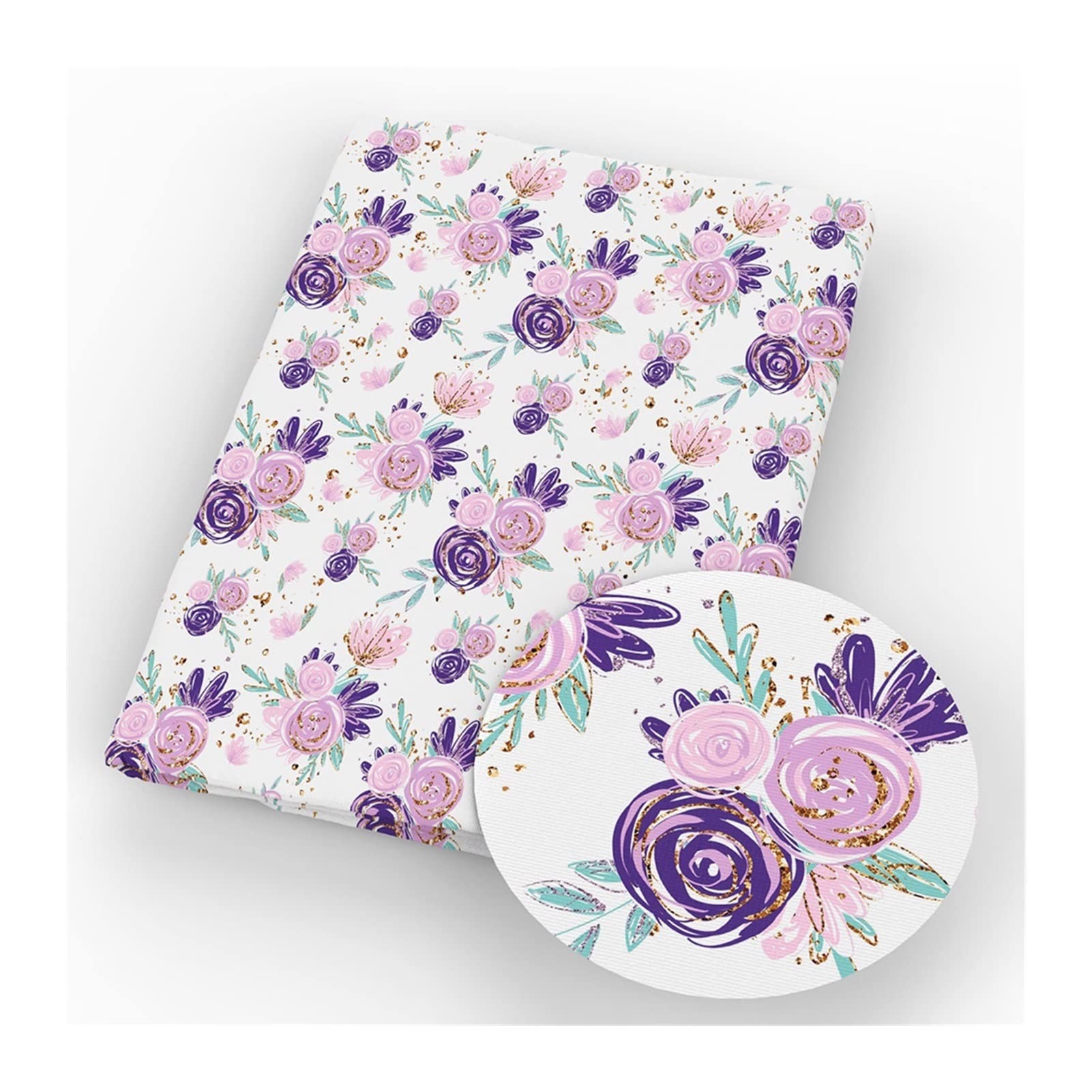 50 * 145 cm Flower Floral Planta Pura o poliéster Algodón o satén Costura Patchwork Material de edredón de Tela de Tela Telas (Color : 1092825, Weight : Bullet Textured Live)