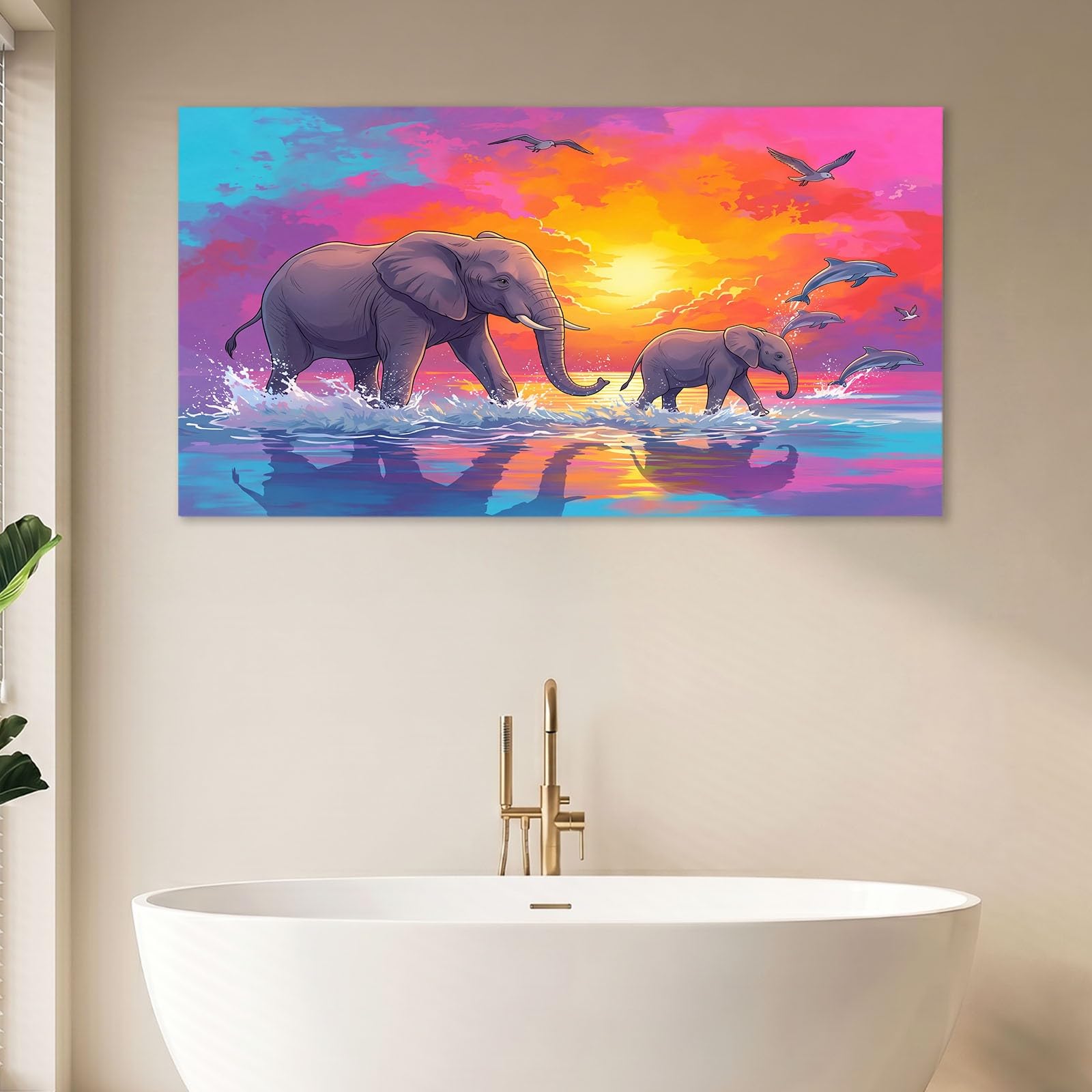 Dessin Numérique Main Petit Tableau Decoration Murale, 70 x 50 cm