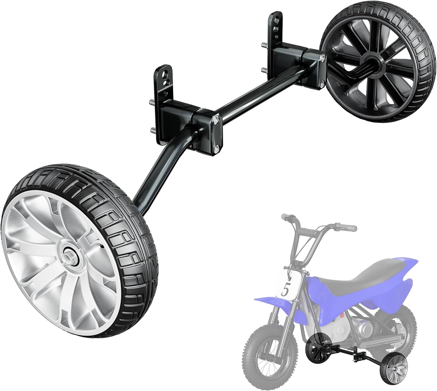Dirtbike Training Wheel Stabilizers Fit 50cc 49cc Kid's off-road Motorcycles Training Wheels Compatible Gas & Electric Dirt Bike MX125/MX350/MX400/MX650 PW50/TTR50 CRF50 XR50 Z50