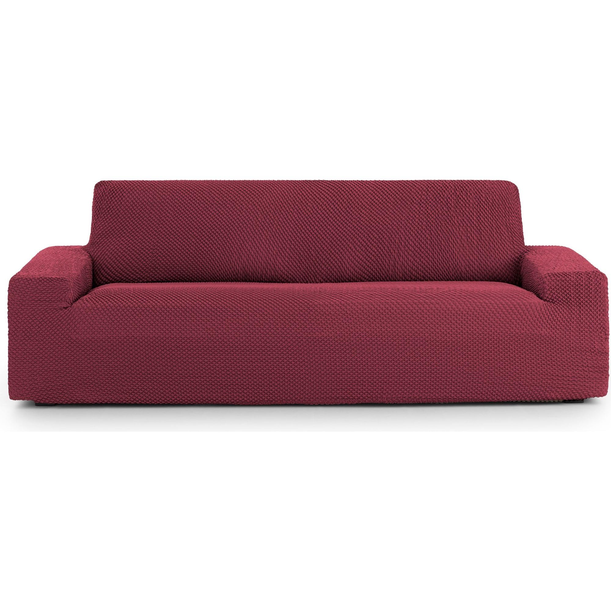 ECOMMERC3 Universal and Versatile 3 Seater Sofa Cover – Bordeaux Sofa Cover Protector Easy to Install for Back, Seat and Arms