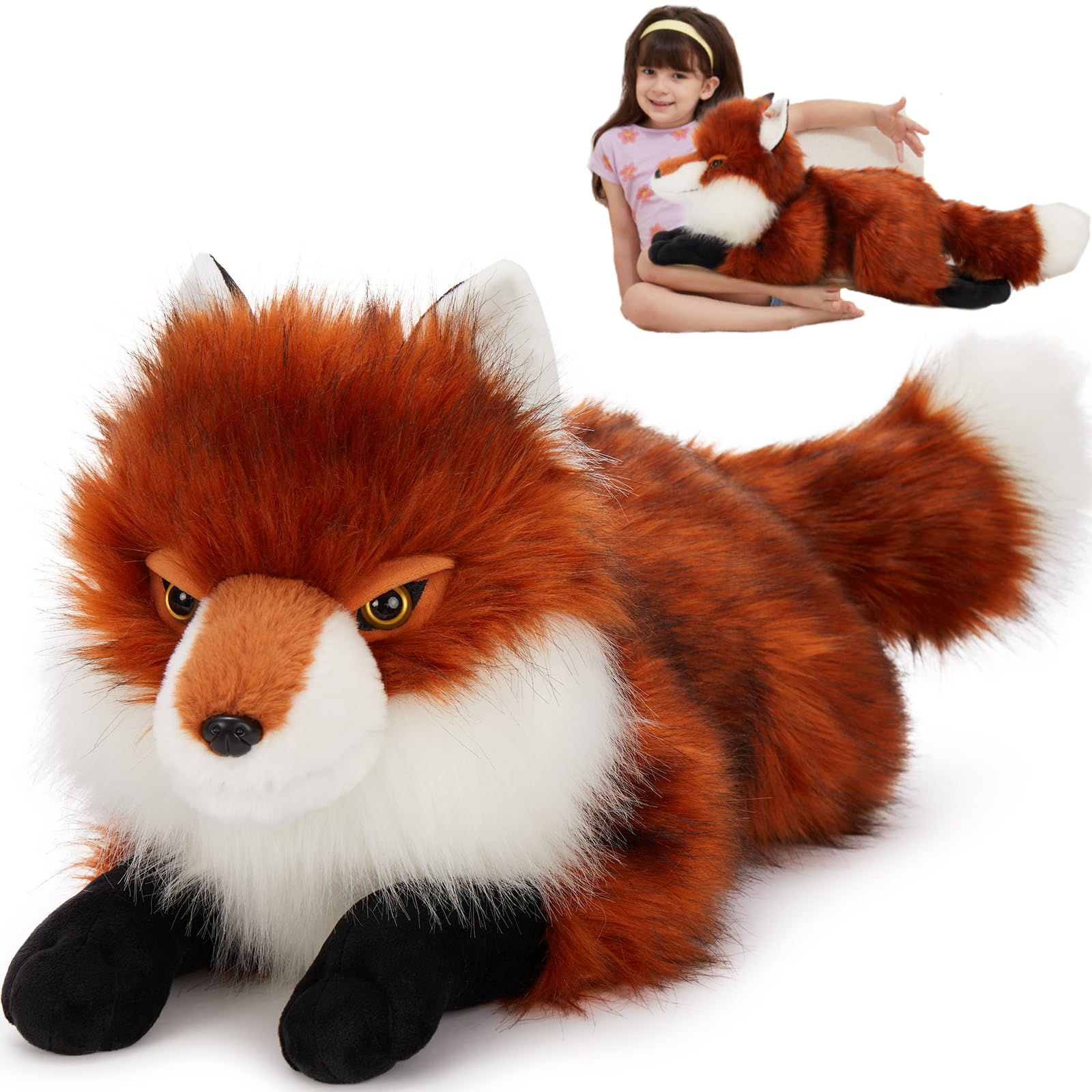 Amazon.co.jp: MaoGoLan 大型キツネぬいぐるみ 巨大レッドフォックス