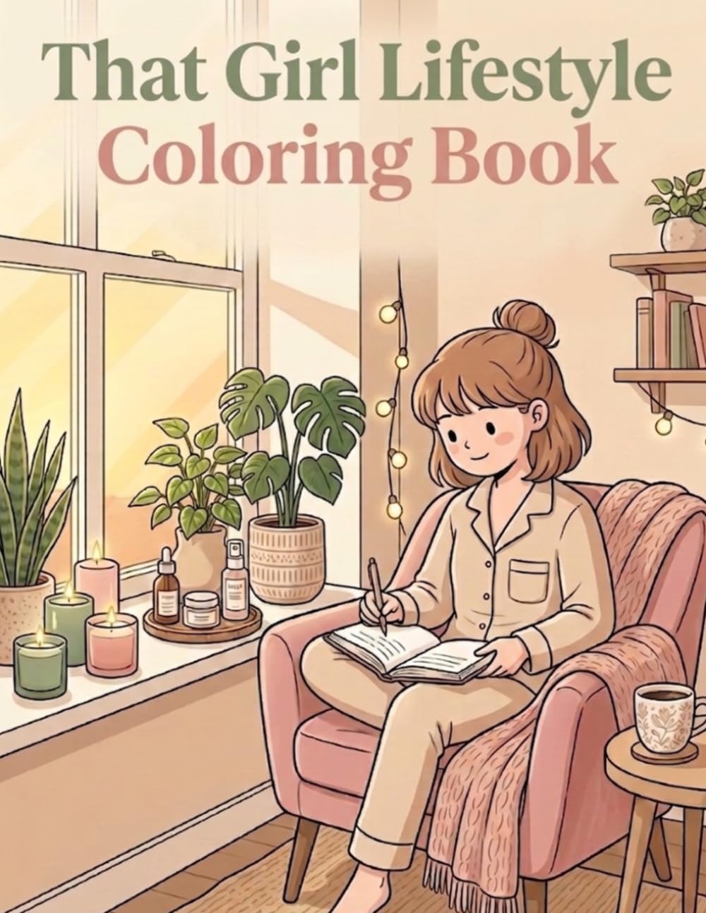 That Girl Lifestyle Coloring Book: Self-Care, Healthy Habits, Cozy Routines & Aesthetic Daily Life | Relaxing Coloring for Teens & Women