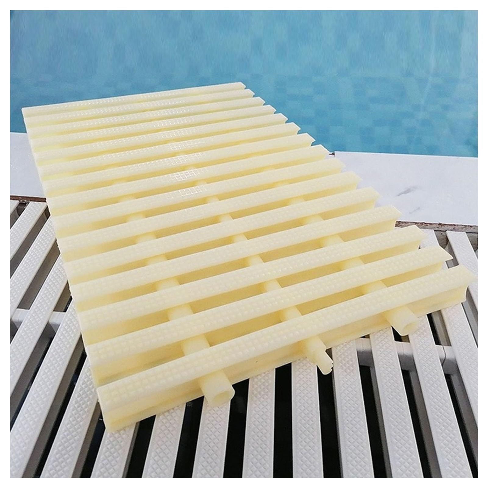 WQPMNYG 4pcs Swimming Pool Grates - Durable ABS Plastic Drain Covers for Efficient Water Drainage, 30x100CM Indoor/Outdoor Pool Grating Strip, Overflow Prevention Solution