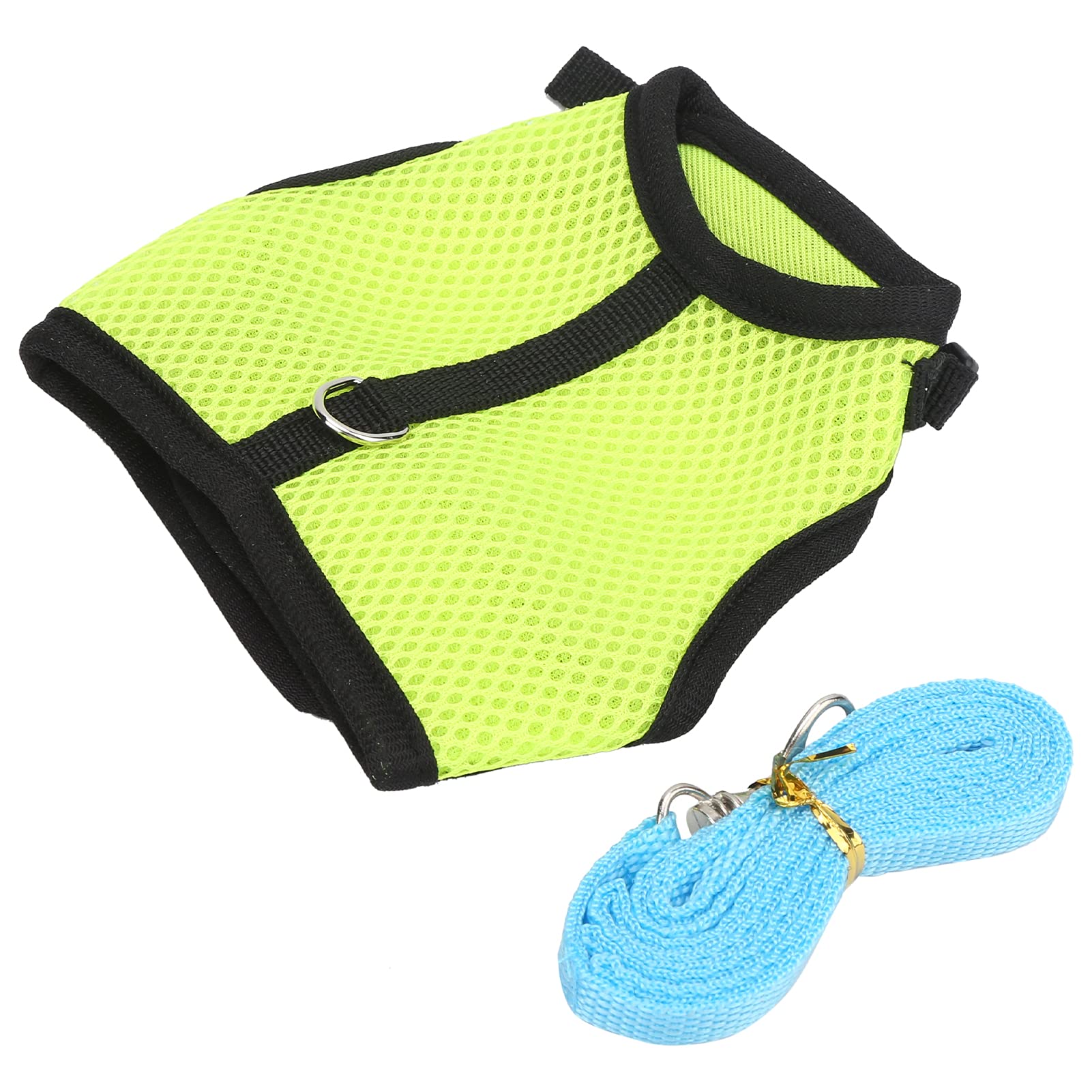 Harness Leash, Pet Mesh Traction Chest Back with for Leash, Small Animal Vest Harnesses Rabbit Guinea Pig SuppliesS Green Chin a S Iguana Ts (Fruit Green)
