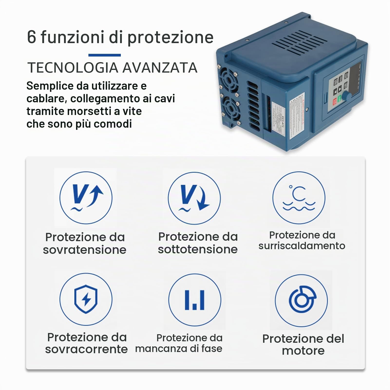Inverter VFD Convertitore, 2.2KW 380V 6A Trasformatore VFD Velocità Controllato Variatore Di Frequenza Inverter, inverter trifase a frequenza variabile - inverter VFD regolatore