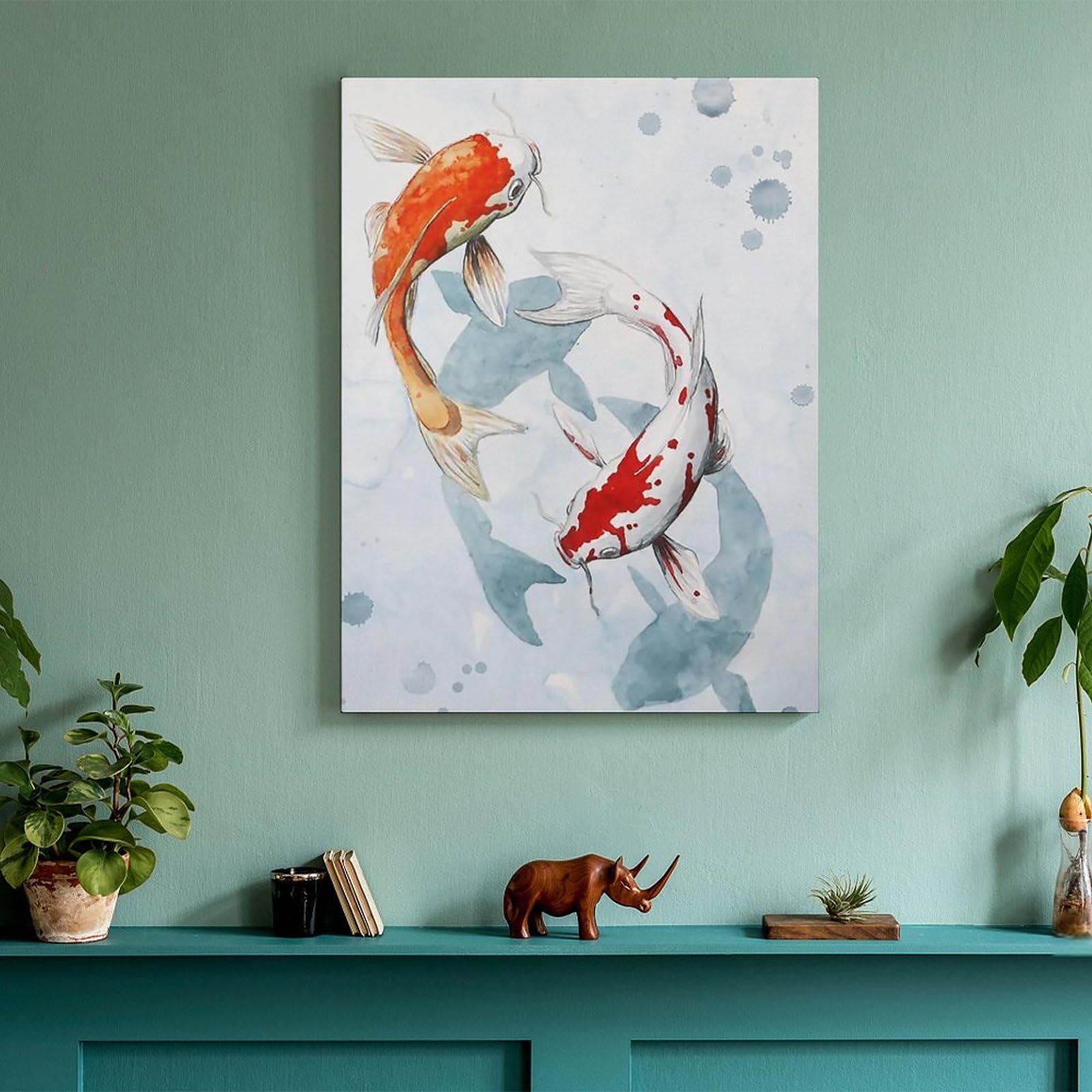 Amazon.co.jp: アートパネル 和風 金魚 鯉 和柄 インテリア 絵画 飾り