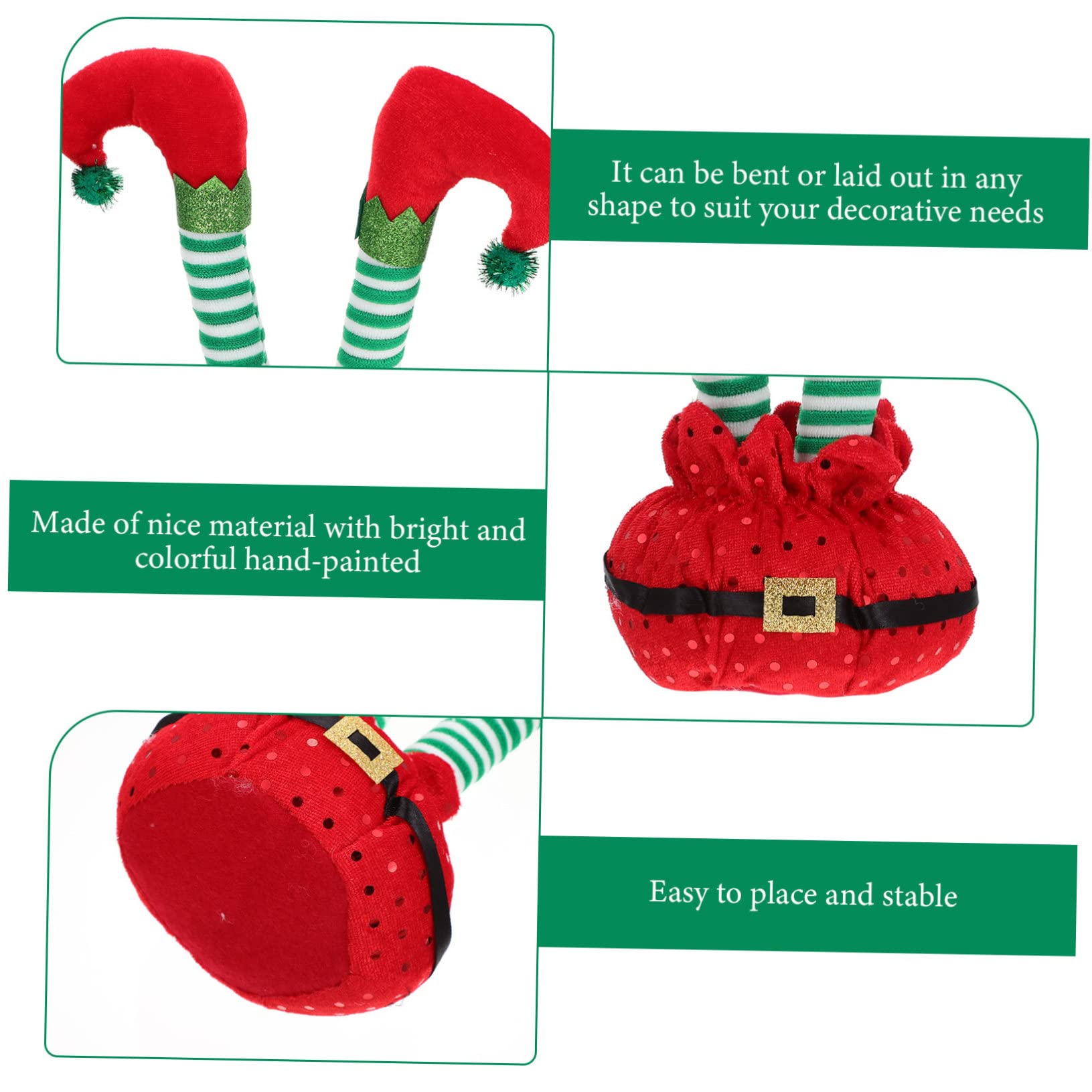 PRETYZOOM 3 Pezzi Di Ghirlanda Natalizia Ad in Cotone Decorazione Da Tavolo Per Feste Di Natale