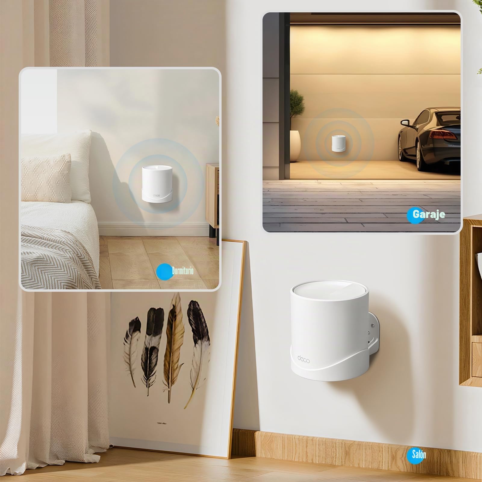 Soporte de pared para TP-Link Deco AX1500/AX3000/X10/X20/X50/X60/X1500/X4300 Pro/X5000/X5400 Pro/W3600/W4500/W6000 (paquete de 1)