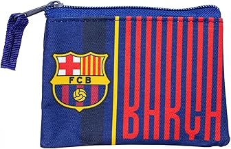 Official Barcelona FC Rectangular Purse | Basic Design with Club Crest | 12.5x10 cm | 100% Polyester | Zip Closure | Azulgrana, white, Classic