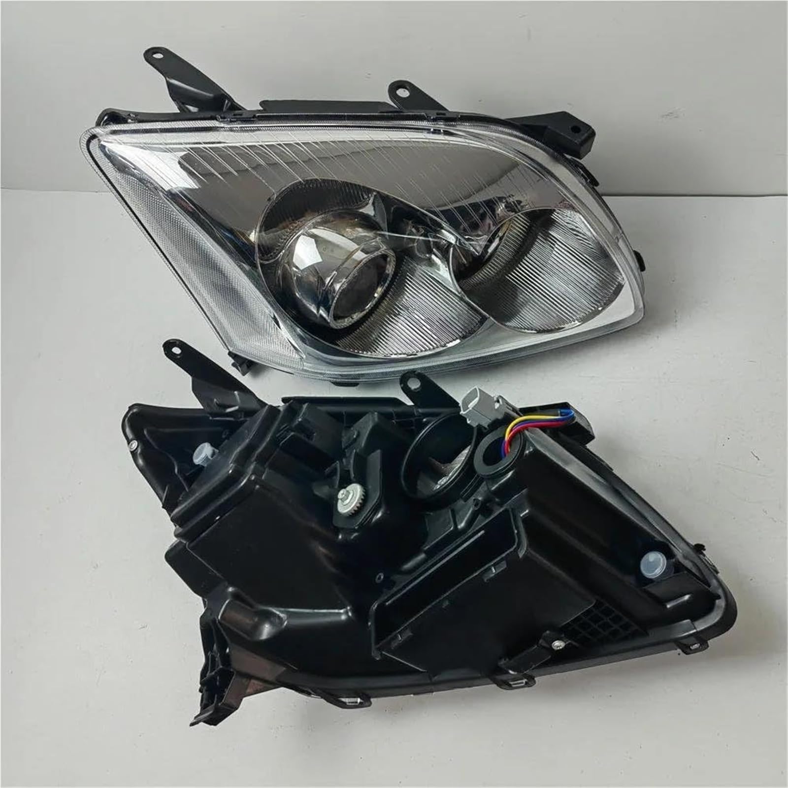 Montaje de faros de coche Faro delantero para coche, 1 par, para Toyota para Avensis 2002-2006, accesorios para