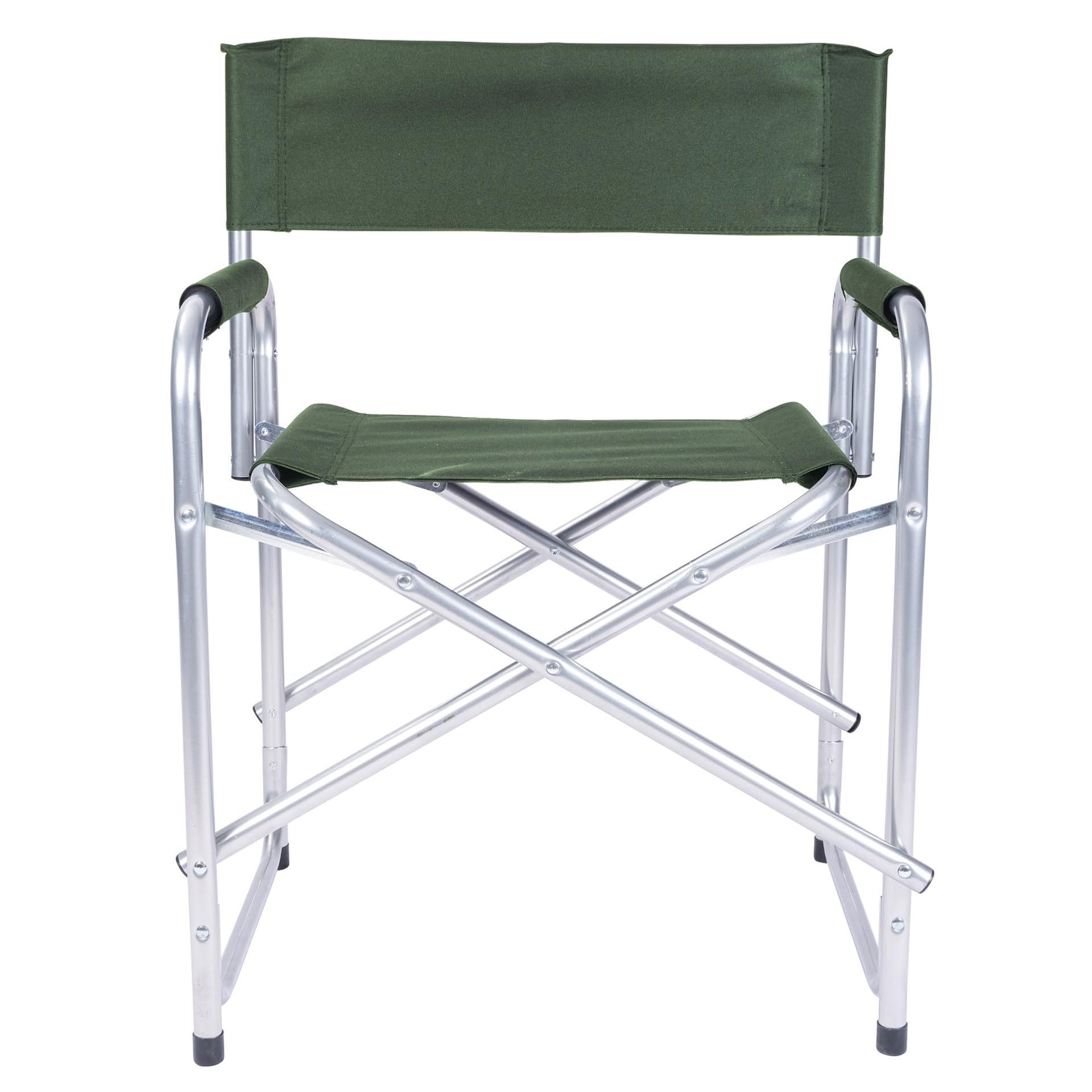 Sedia Regista Pieghevole in Alluminio – Poltrona da Spiaggia e Giardino, Leggera e Resistente, Struttura Antiruggine, Seduta in Poliestere, Richiudibile per Campeggio, Picnic, Esterni (Verde scuro)