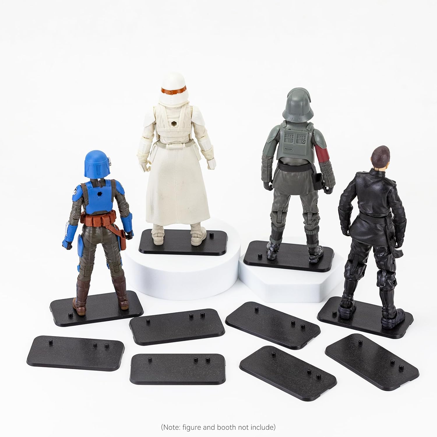 SIXPOINTS 100 Pieces Multi-PEG Action Figure Display Holder Base Compatible with 6 inch Star Wars Black Series Figure Toy, Model Support Stand Accessories
