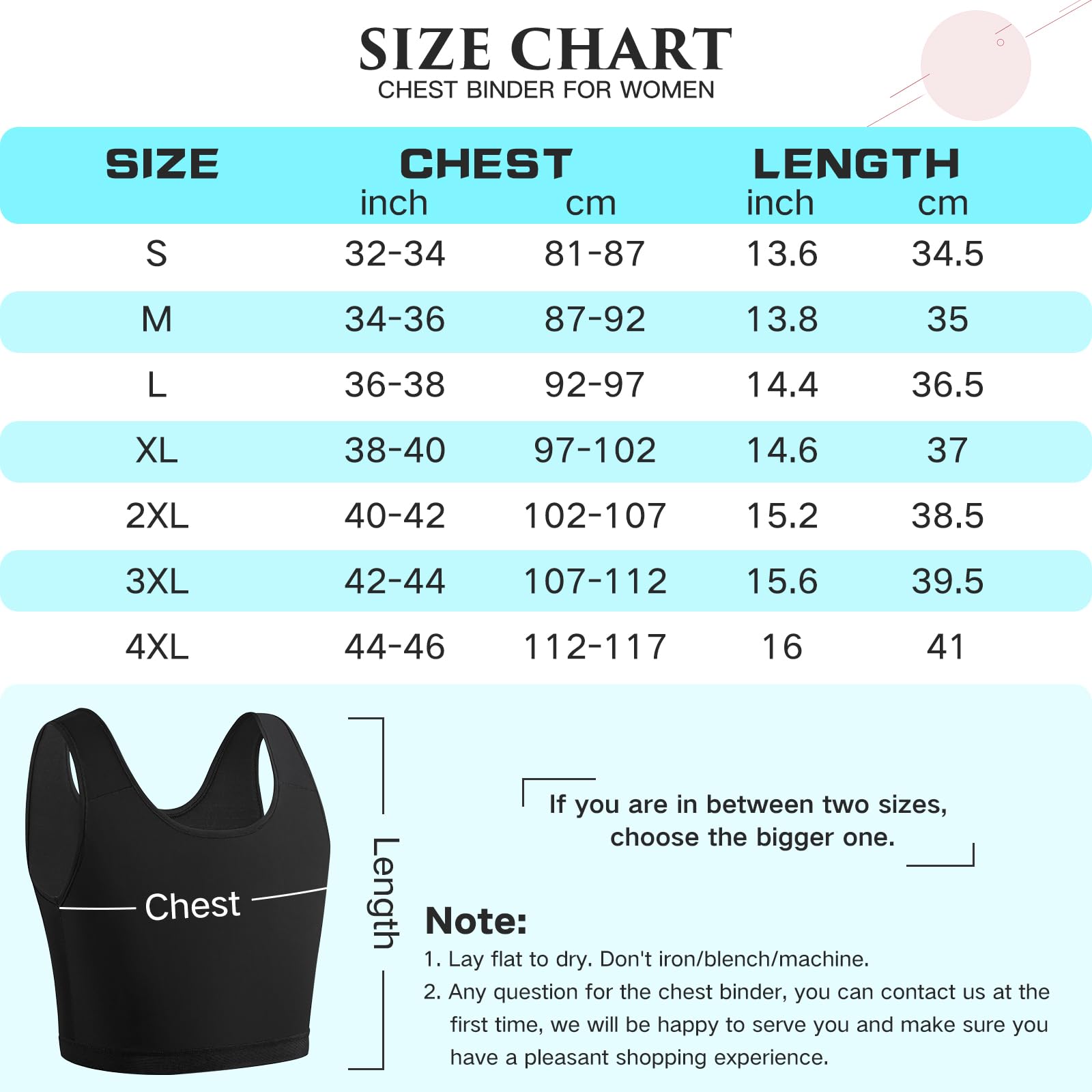 XUJI Traspirante Binder per il petto per Transgender FTM Pullover Half Binder