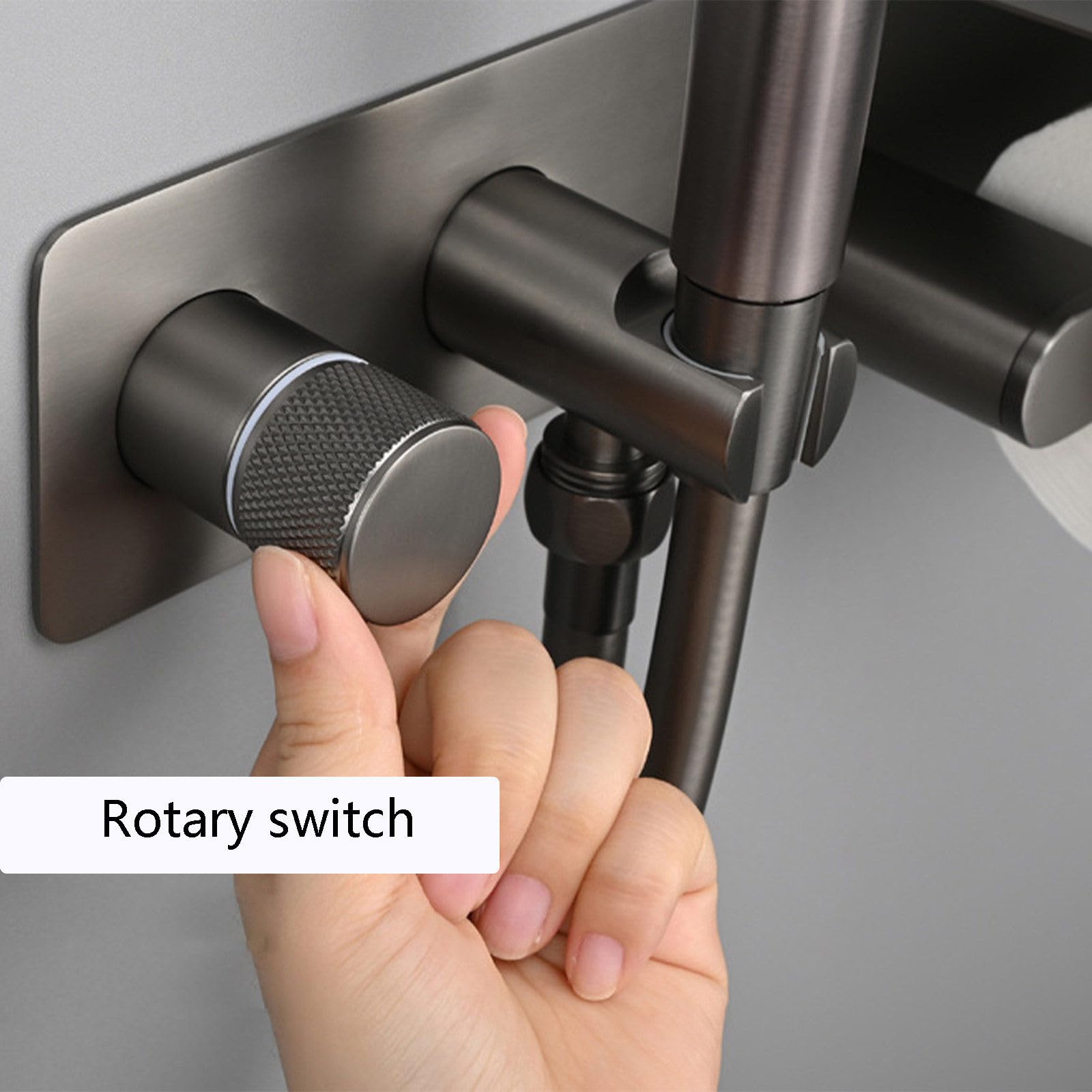 Kit spray per bidet WC con porta carta igienica grigio palmare bidet doccia per igiene personale quotidiana
