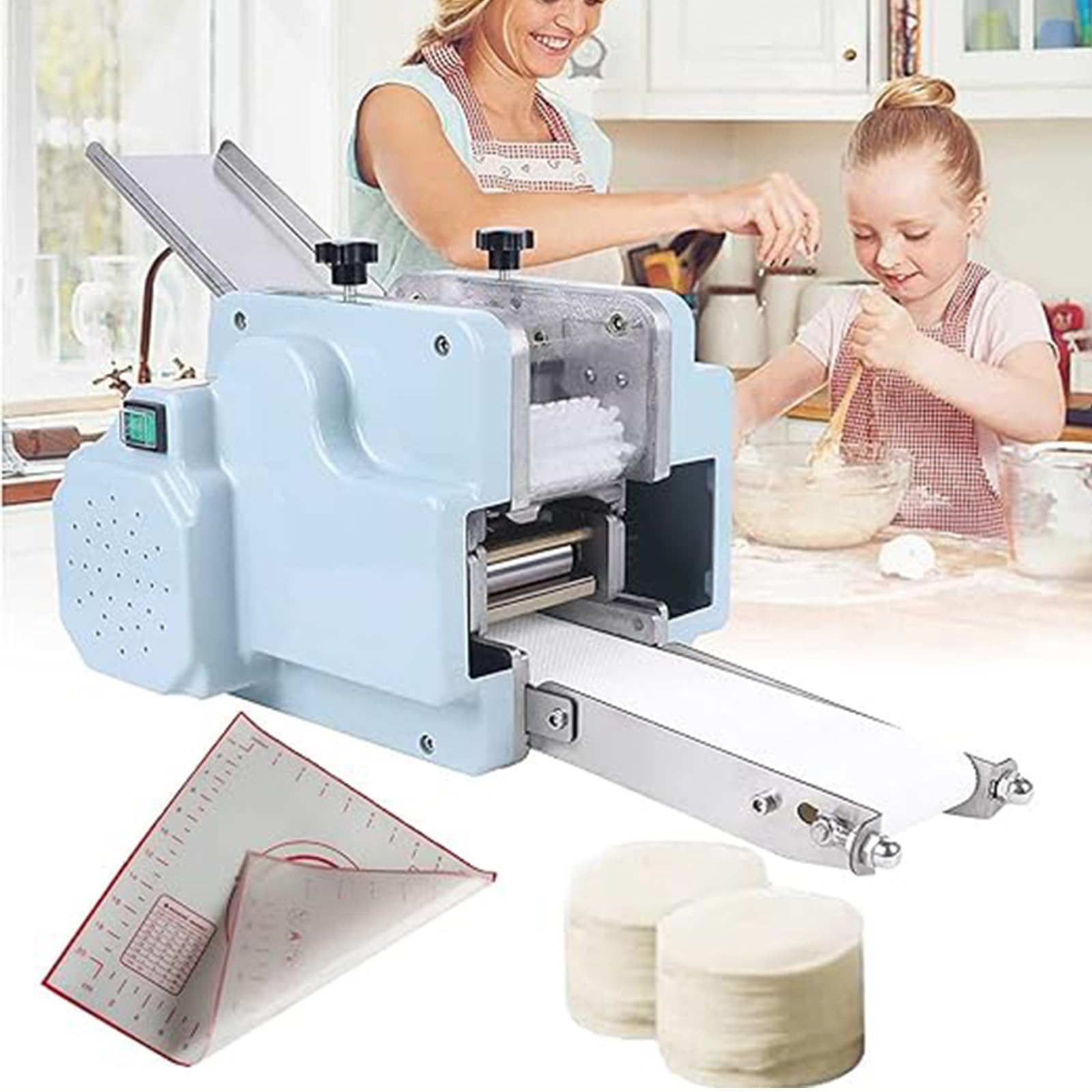 Macchina per La Pelle di Gnocchi Commerciale da 140w, Macchina Elettrica per Involucri di Gnocchi, 50-60 Pezzi/Min, Macchina per La Pelle di Gnocchi per Ristorante,Squaremold
