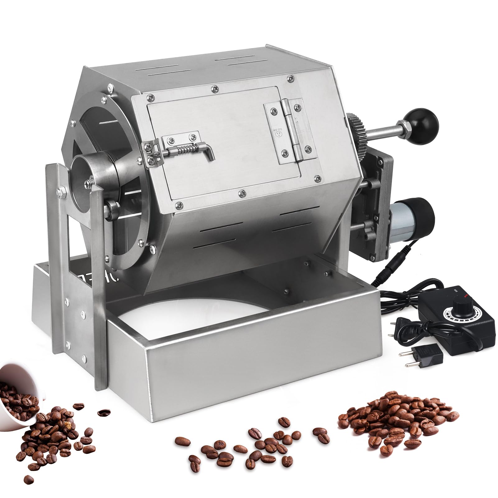 Amazon | JTVTW 電動焙煎機 直火式 小型焙煎機 5Lコーヒー豆ロースター  