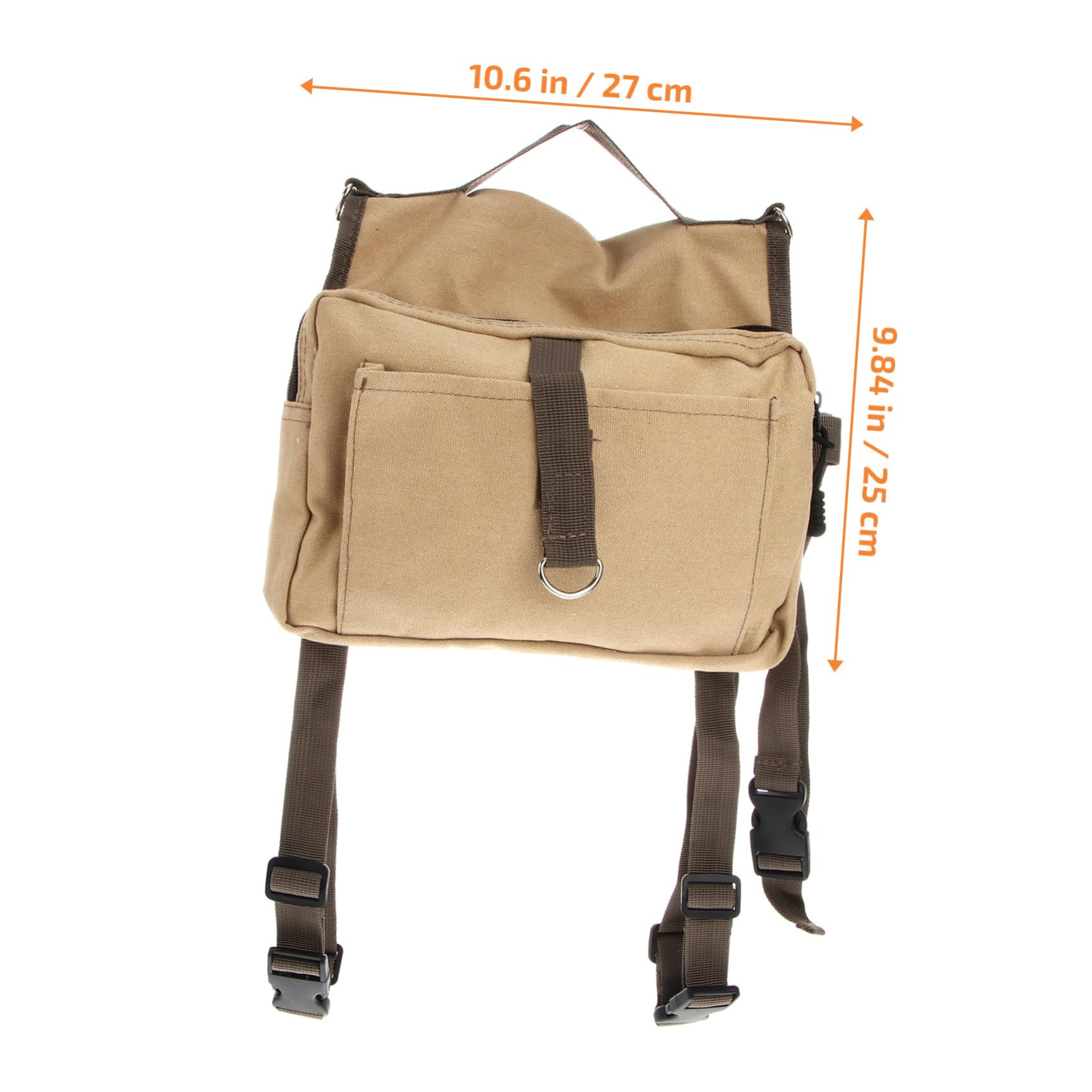 BESPORTBLE Multi-Function Dog Hiking Bag Canvas Saddle Bag for Pets Compartments 2 Adjustable Belly Straps for Medium to Large Dogs