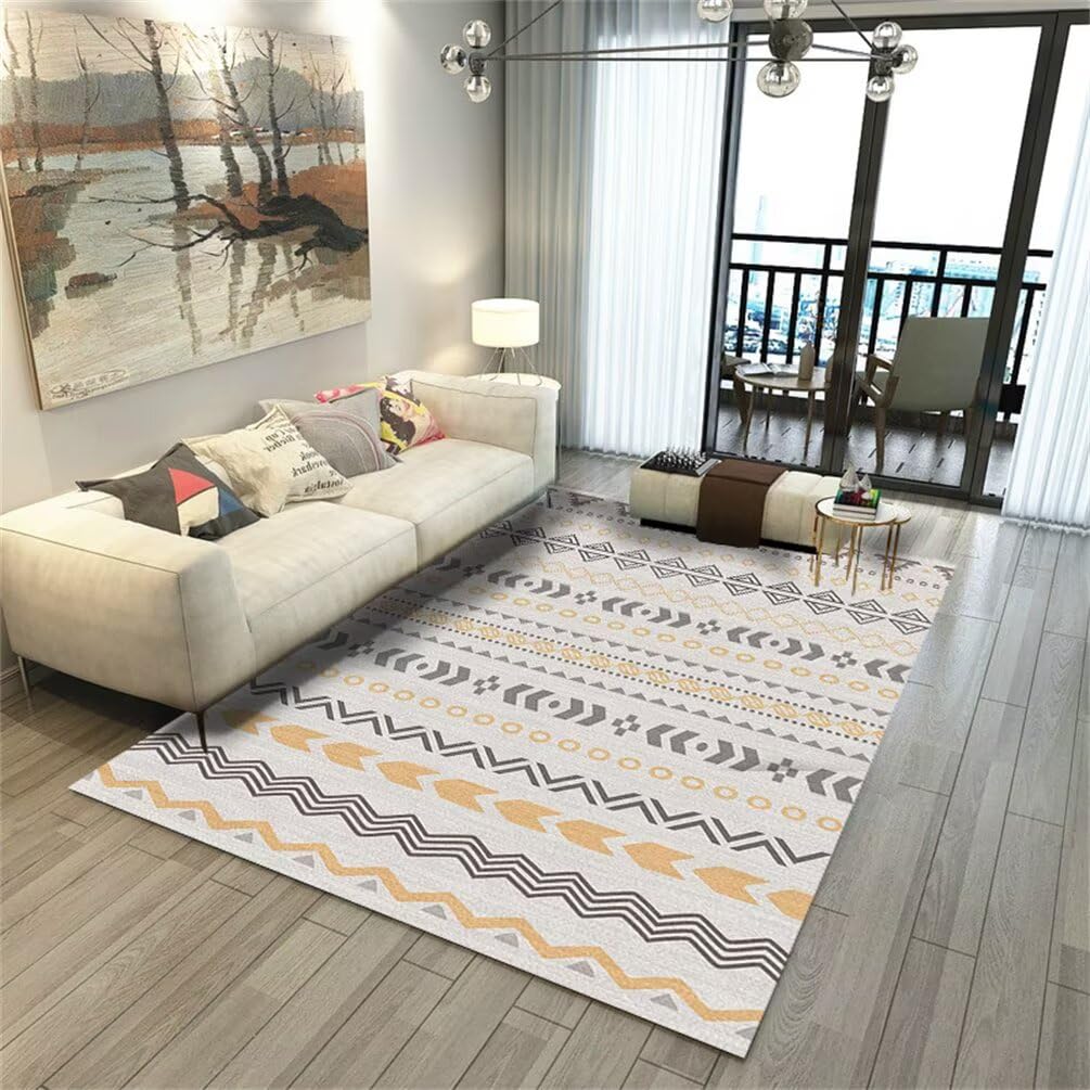 Moquette sol gris 140x200 cm lavable et paillasson entrée pour chambre bébé fille