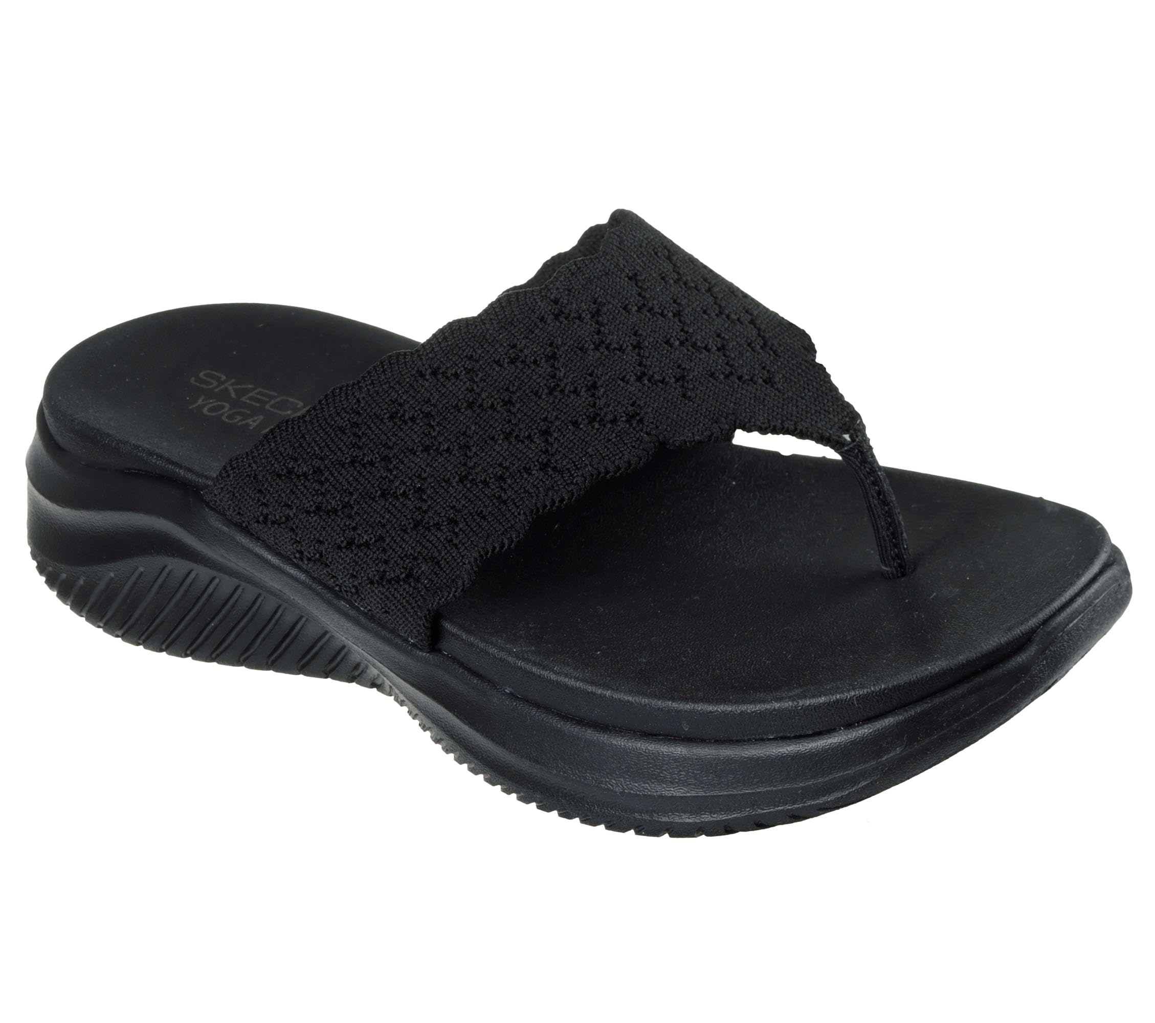 Skechers Women's Flat Sandal - Black - 6 (39)