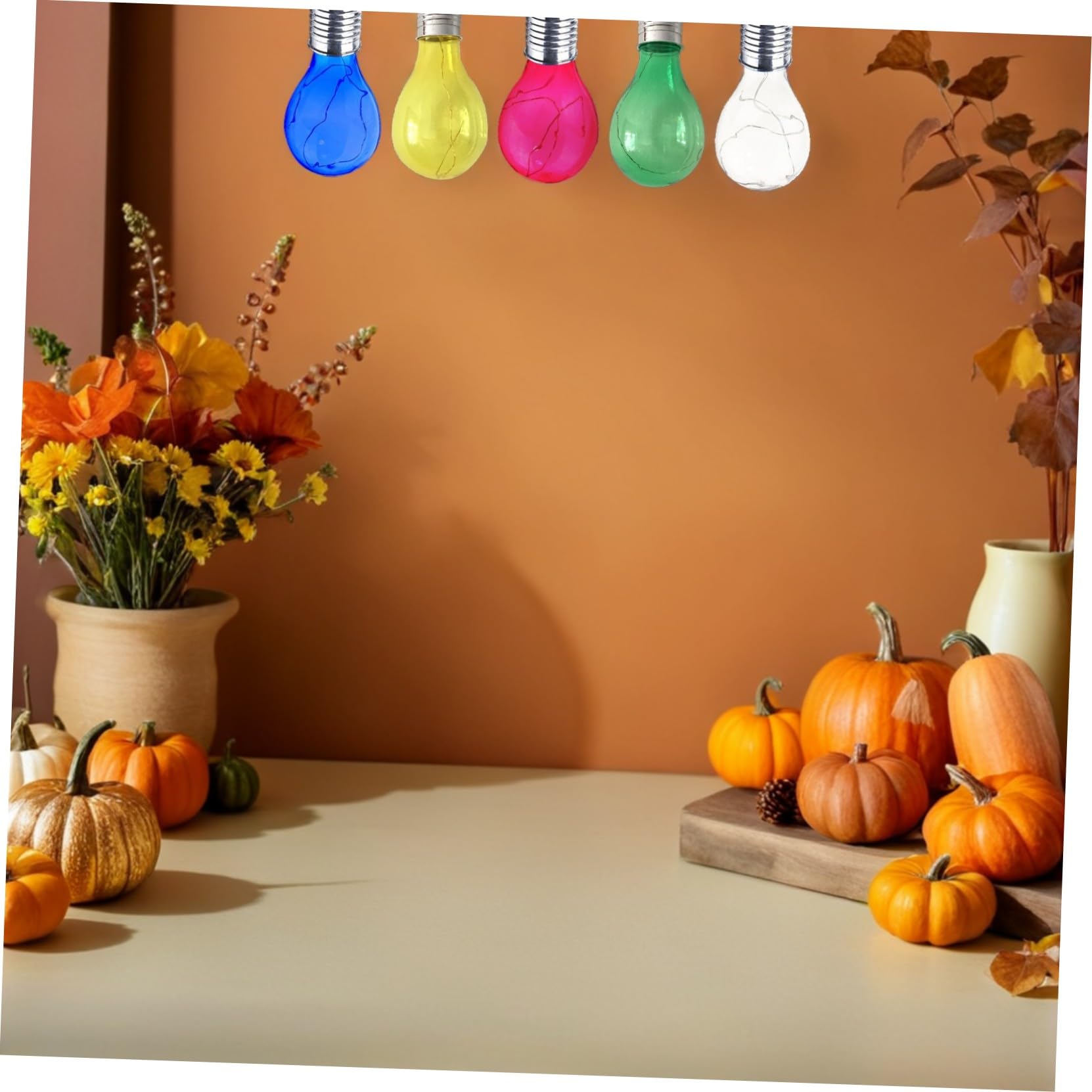 VALICLUD Lampadine Solari da Esterno LED Clip Impermeabili, Set da 5 Lampadine Sospese Colorate per Decorazioni Giardino, Illuminazione a Energia Solare per Feste e Ambienti Esterni