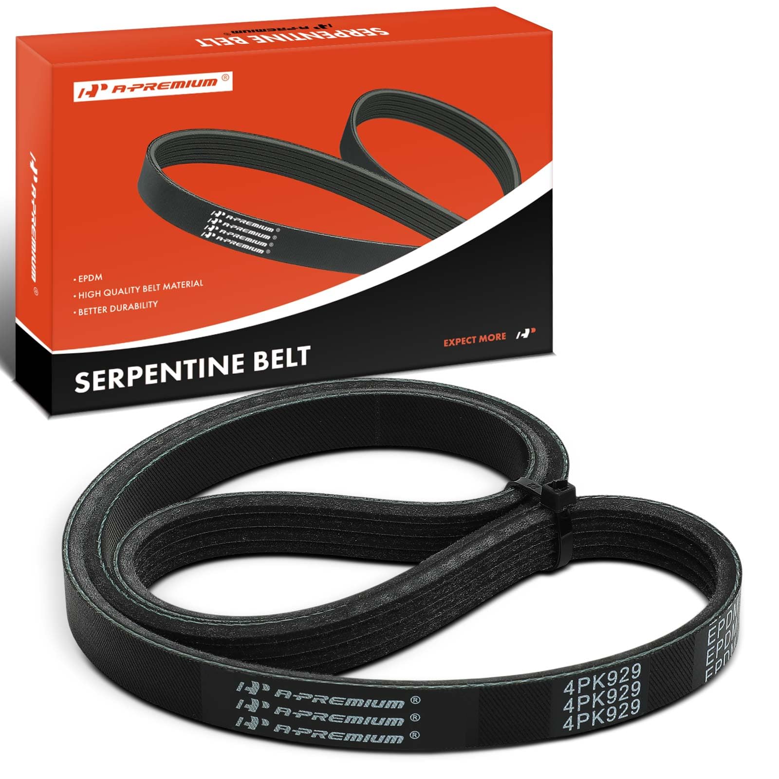 A-Premium Engine Serpentine Drive Belt Compatible with Chevrolet, GMC, Mazda, Nissan, Acura, Buick, Cadillac, Dodge, Eagle, Ford, Infiniti, Kia, Toyota & Saab Cars - Impala, Envoy, MX6, 200SX, Integra-image-29