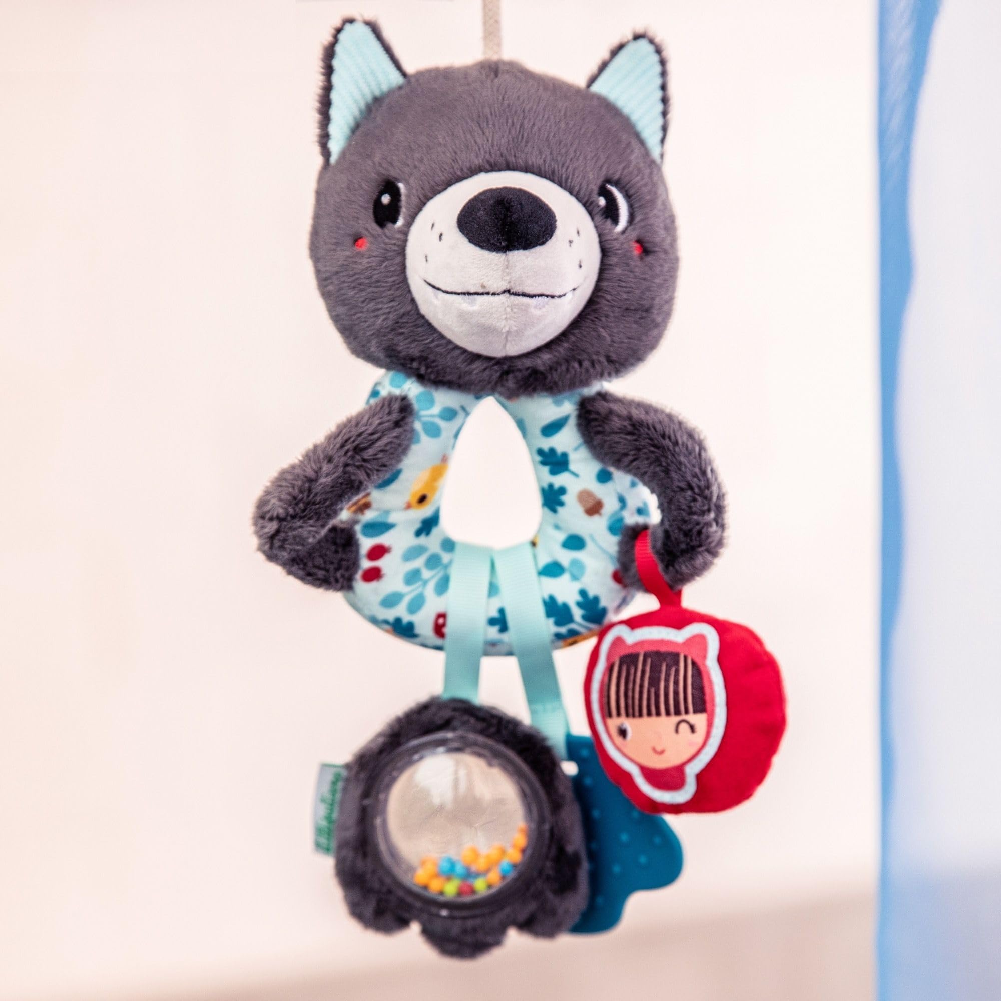 LILLIPUTIENS, Multi-Activity Rings Louis the Wolf, Baby Rattle with Sounds, Textures, and Colors, Easy to Hold - Image 3