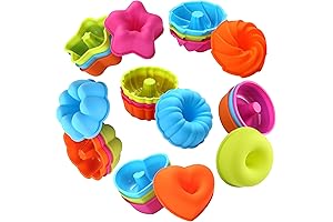 24Pack Silicone Molds; Nonstick 2 3/4" Donut Mold; Baking Cups, Donut/ Bagel...